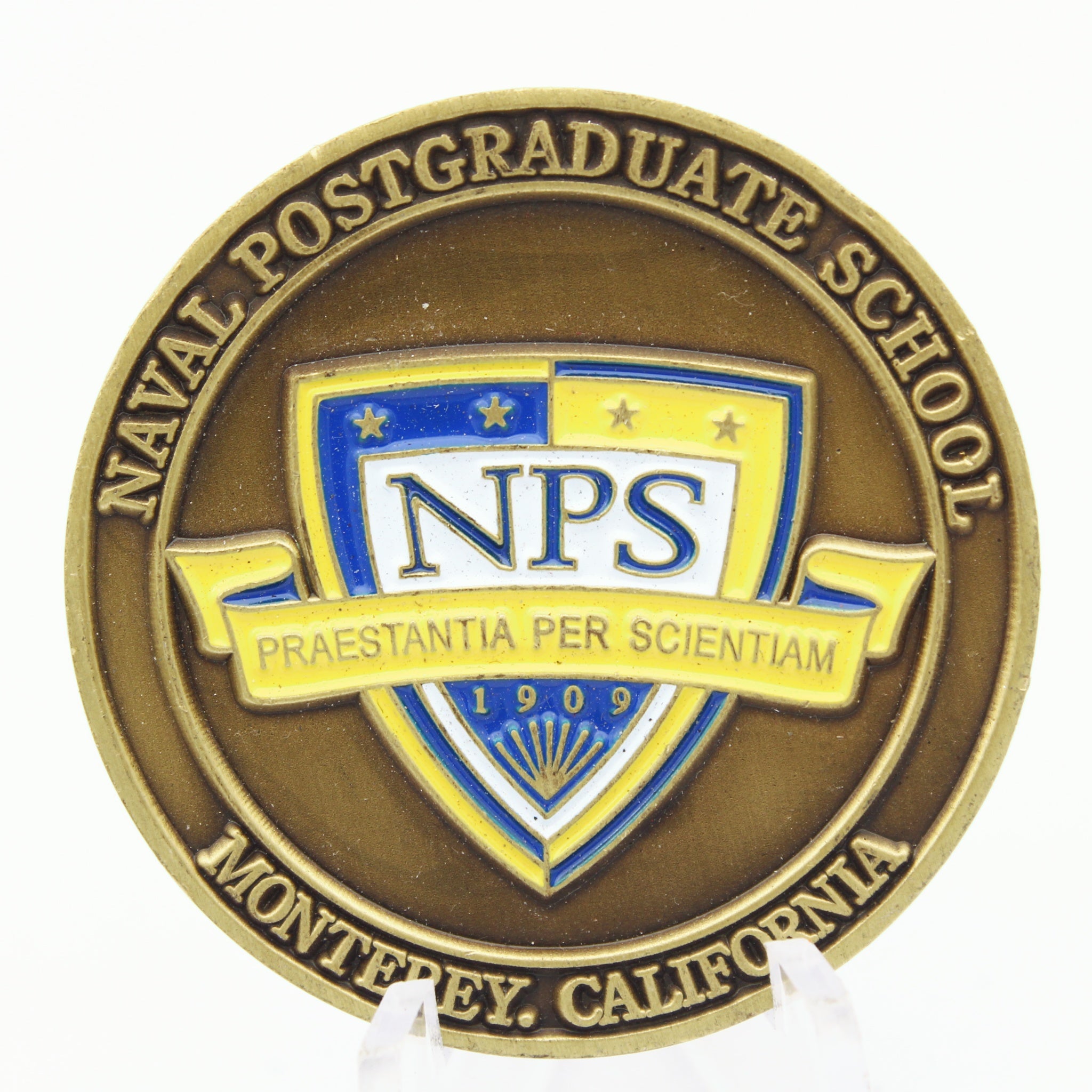Naval Postgraduate School NPS International Graduate Studies Challenge Coin 1.5” Copper – Pre-Owned