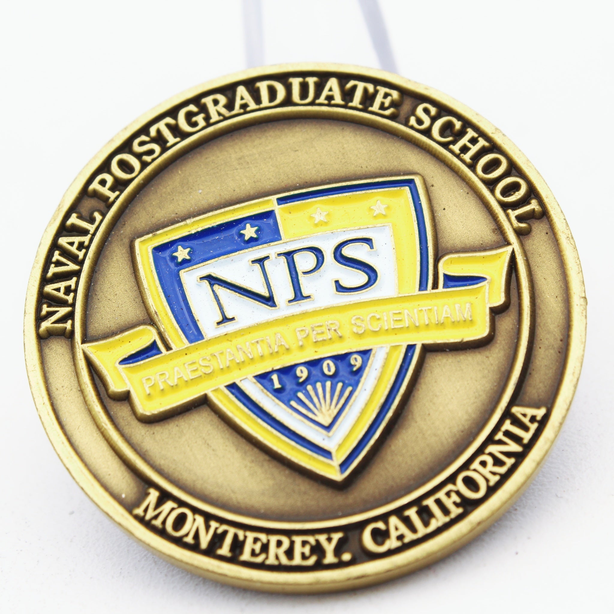 Naval Postgraduate School NPS International Graduate Studies Challenge Coin 1.5” Copper – Pre-Owned