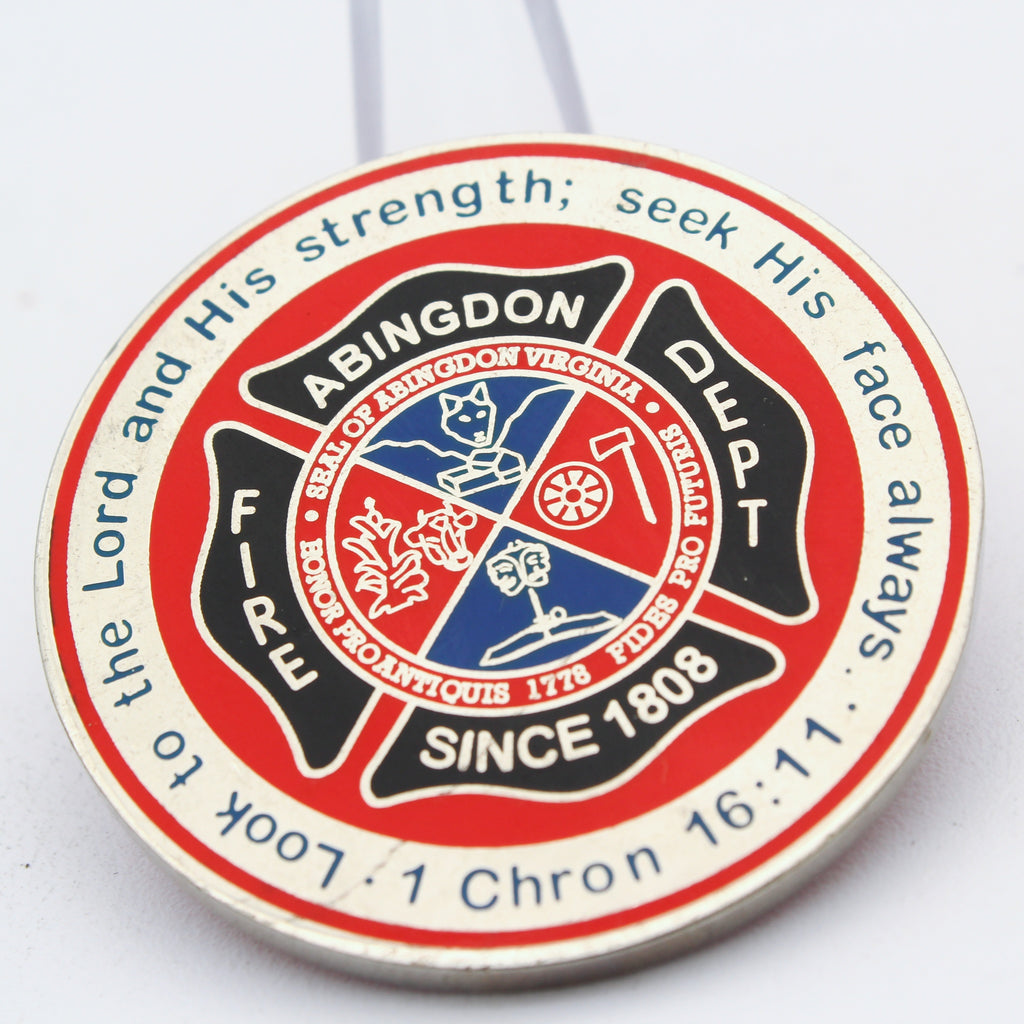 Abingdon Fire Department Firefighter Cameron Craig Challenge Coin 1.75” – Pre-Owned