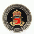 Swedish Armed Forces SWEDCON Light Infantry Bn Challenge Coin 1.5” Copper – Pre-Owned