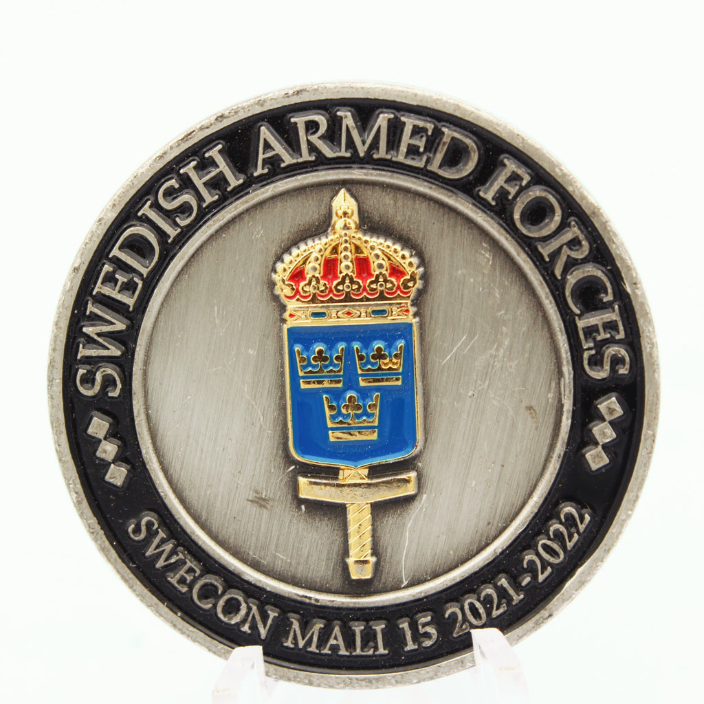 Swedish Armed Forces SWEDCON Light Infantry Bn Challenge Coin 1.5” Copper – Pre-Owned
