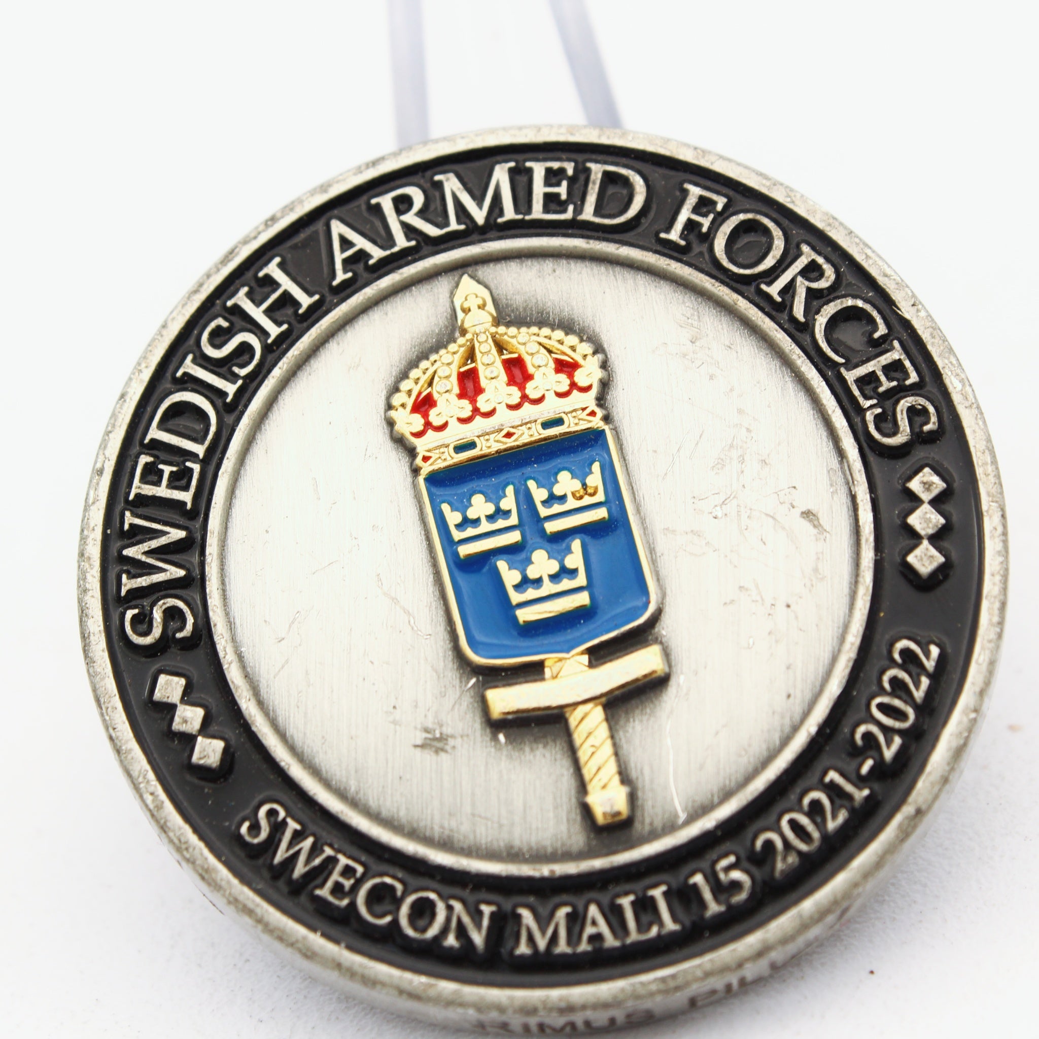 Swedish Armed Forces SWEDCON Light Infantry Bn Challenge Coin 1.5” Copper – Pre-Owned