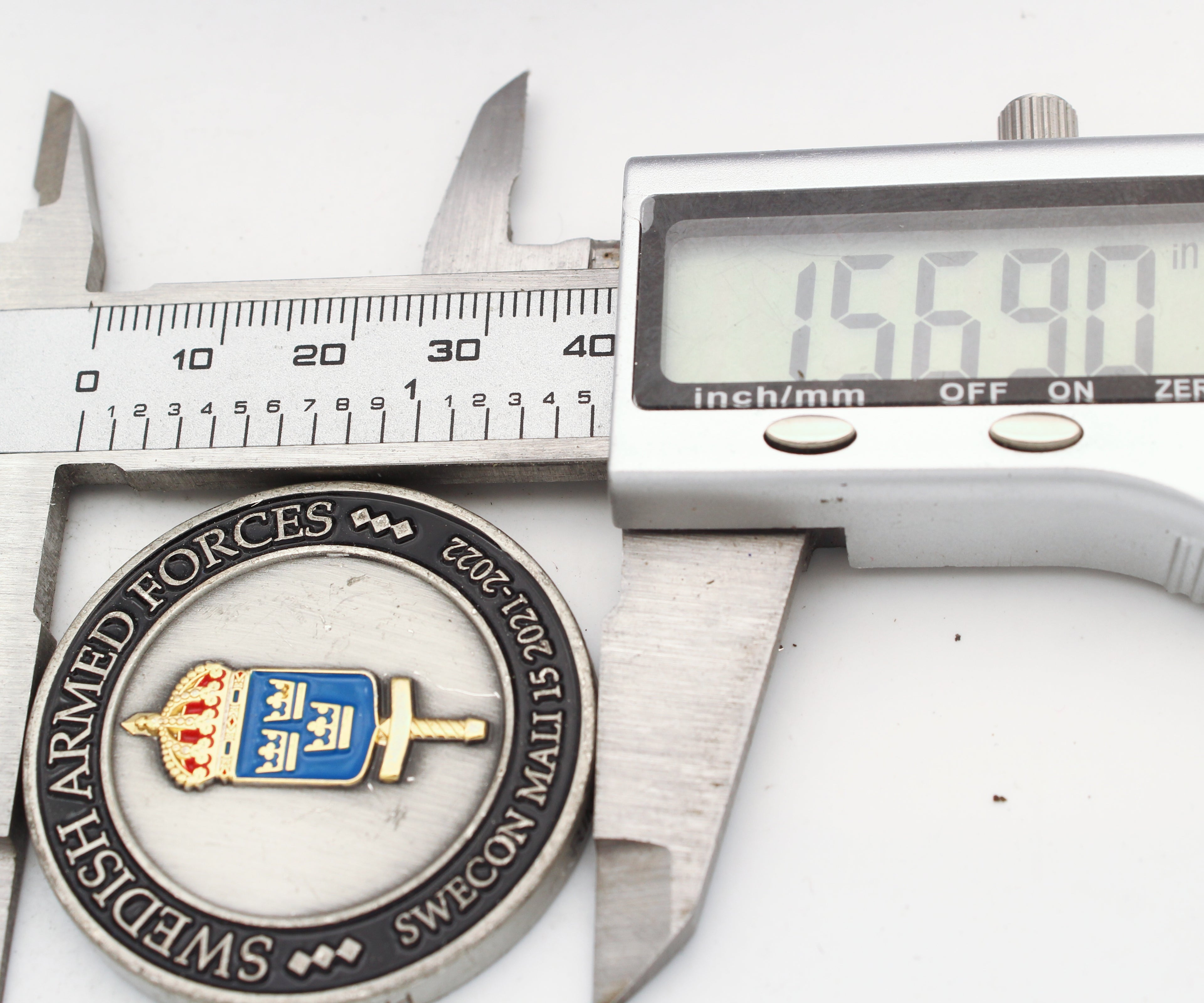 Swedish Armed Forces SWEDCON Light Infantry Bn Challenge Coin 1.5” Copper – Pre-Owned