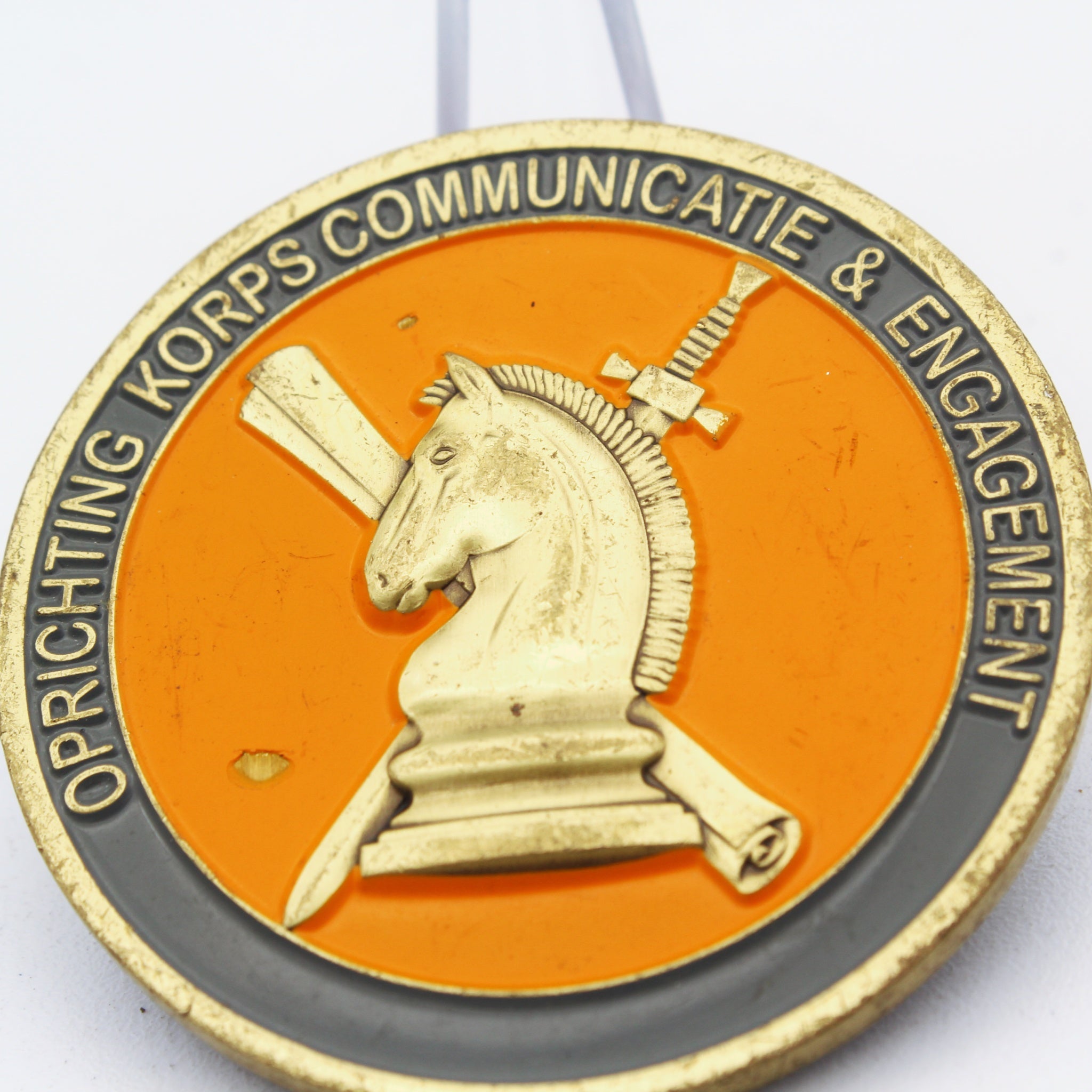 Netherlands Army Information Manoeuvre Corps Challenge Coin 2” Bronze – JE MAINTIENDRAI Pre-Owned