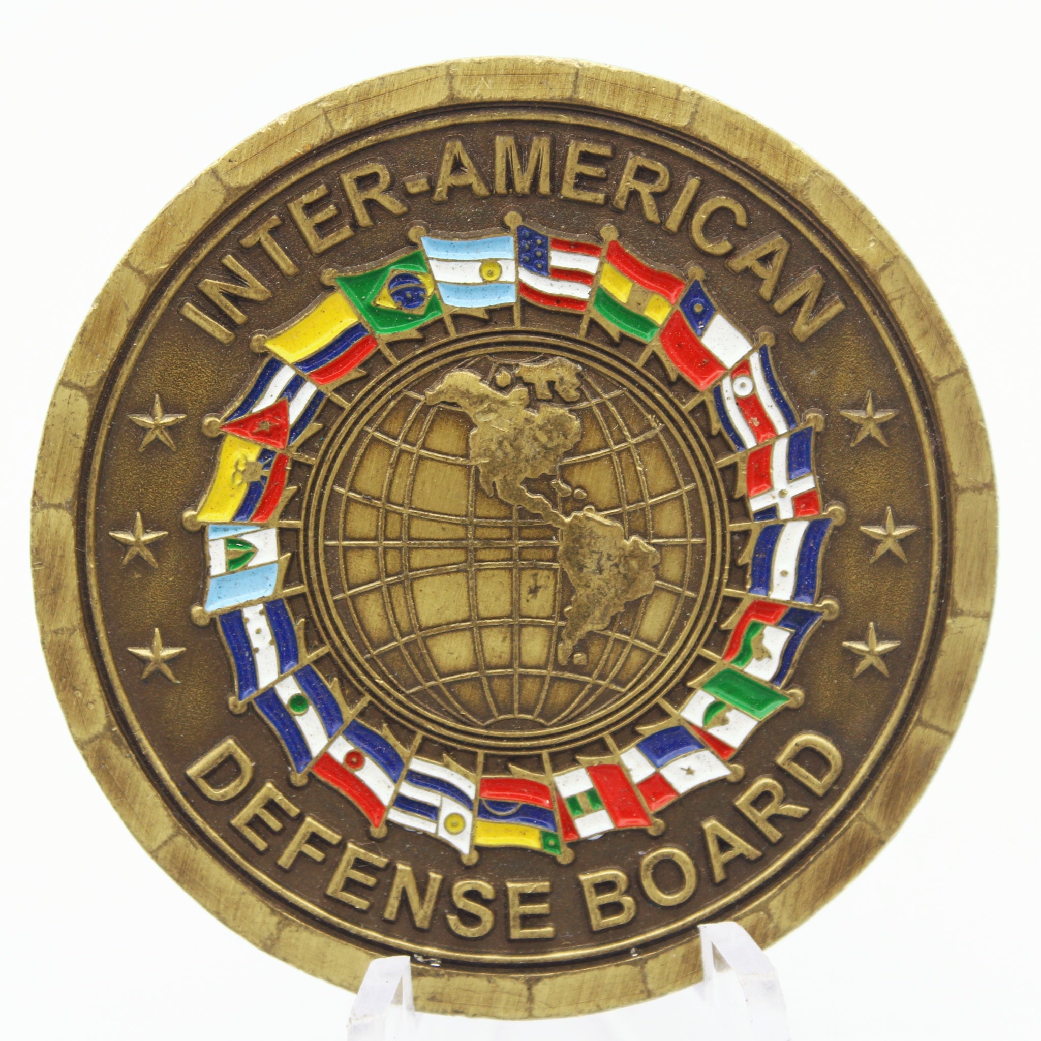 Inter-American Defense Board & Organization of American States OAS Challenge Coin 1.75” Copper (Pre-Owned)