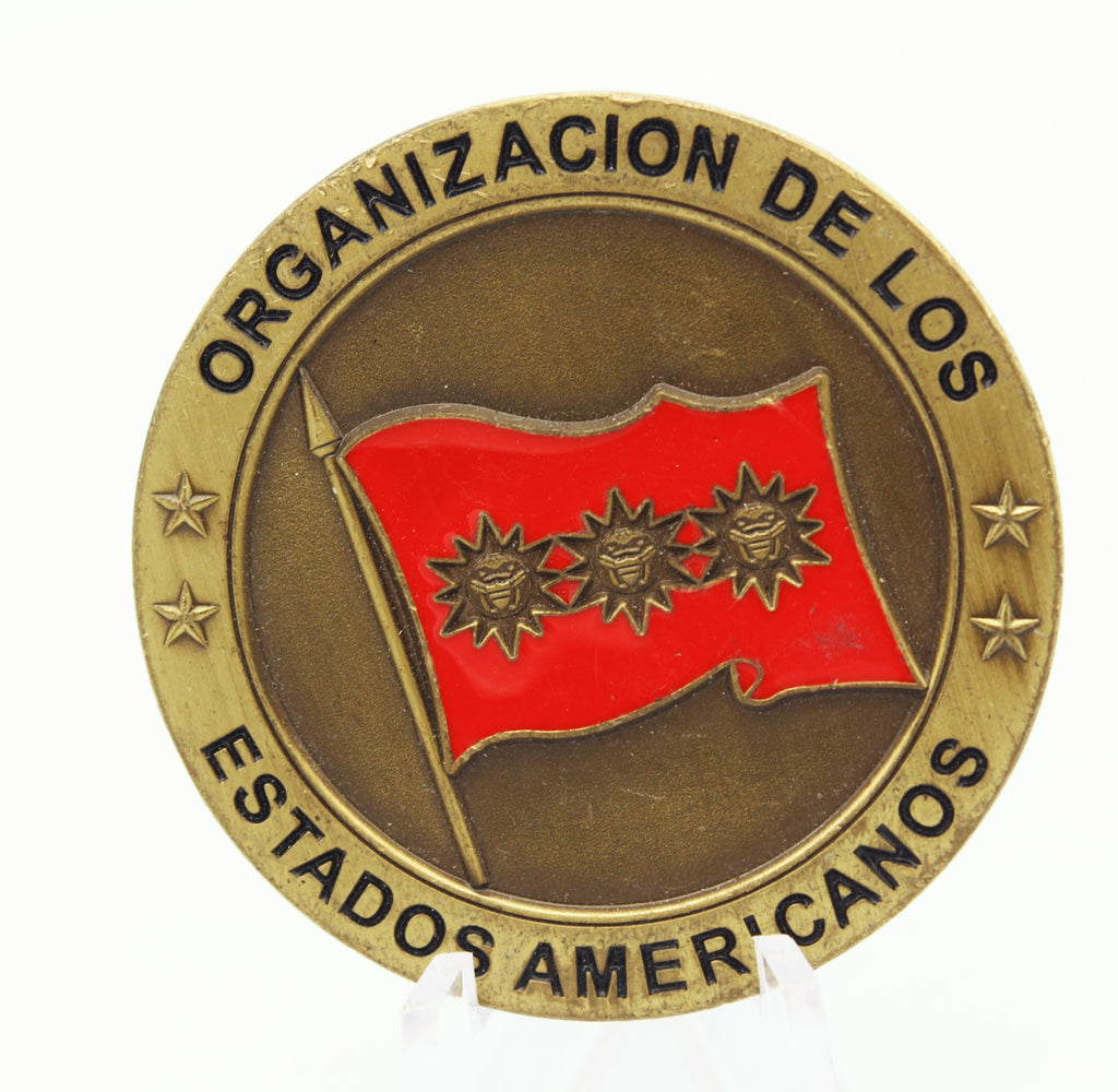 Inter-American Defense Board & Organization of American States OAS Challenge Coin 1.75” Copper (Pre-Owned)