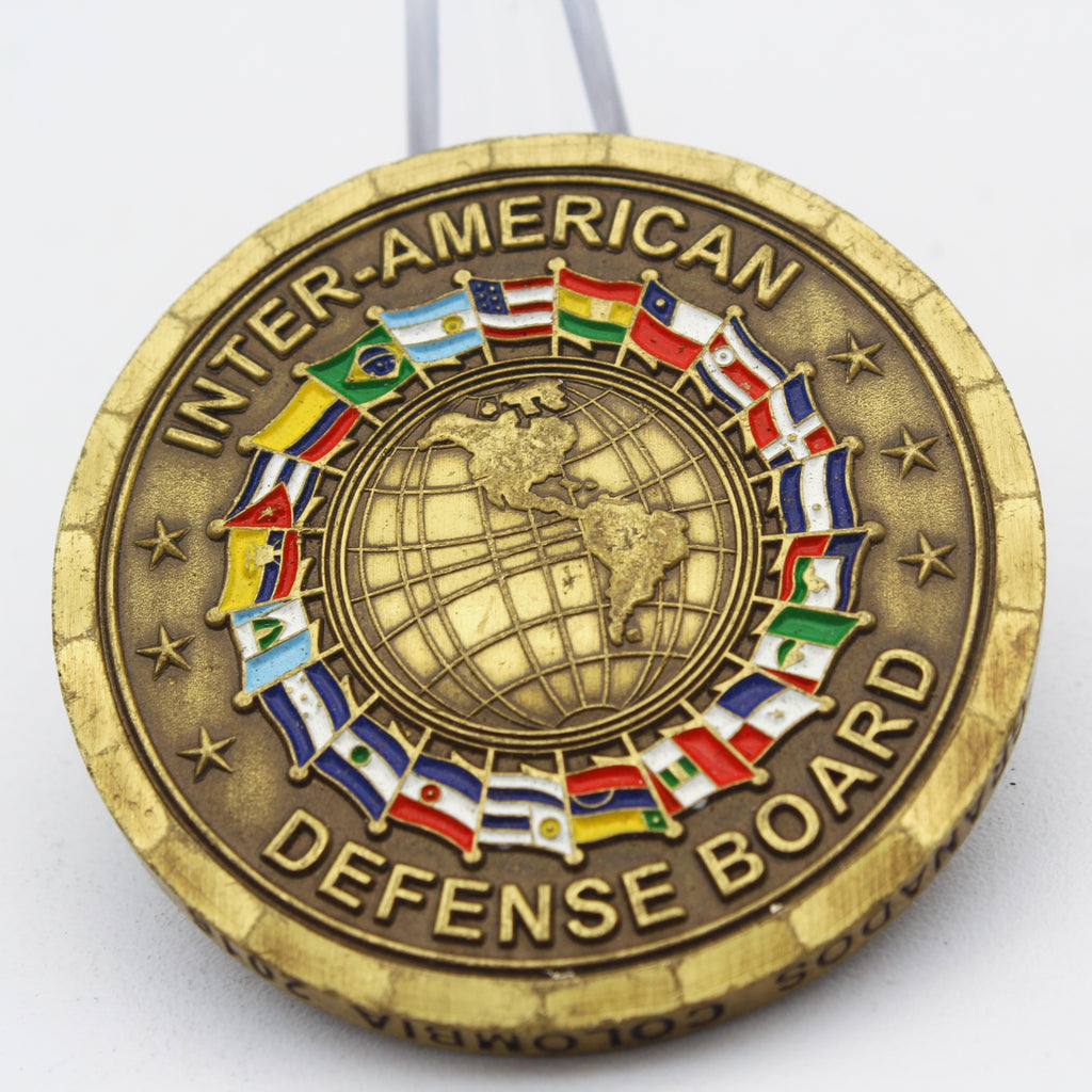 Inter-American Defense Board & Organization of American States OAS Challenge Coin 1.75” Copper (Pre-Owned)
