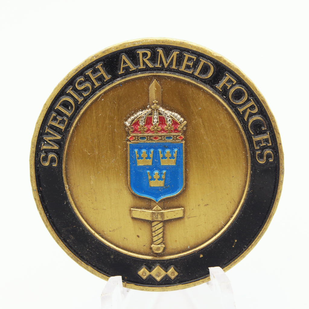 Swedish Armed Forces Extraordinary Officers Command Coin 1.55” Copper Pre-Owned
