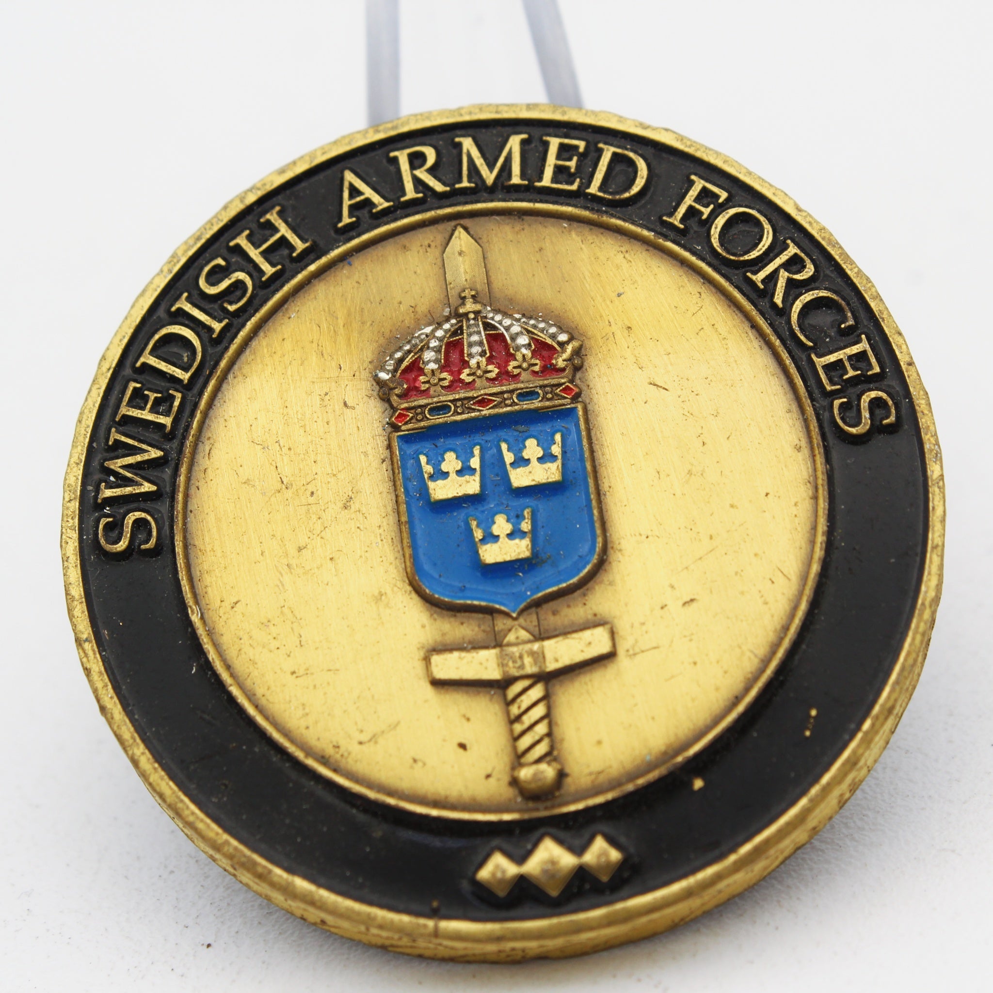 Swedish Armed Forces Extraordinary Officers Command Coin 1.55” Copper Pre-Owned