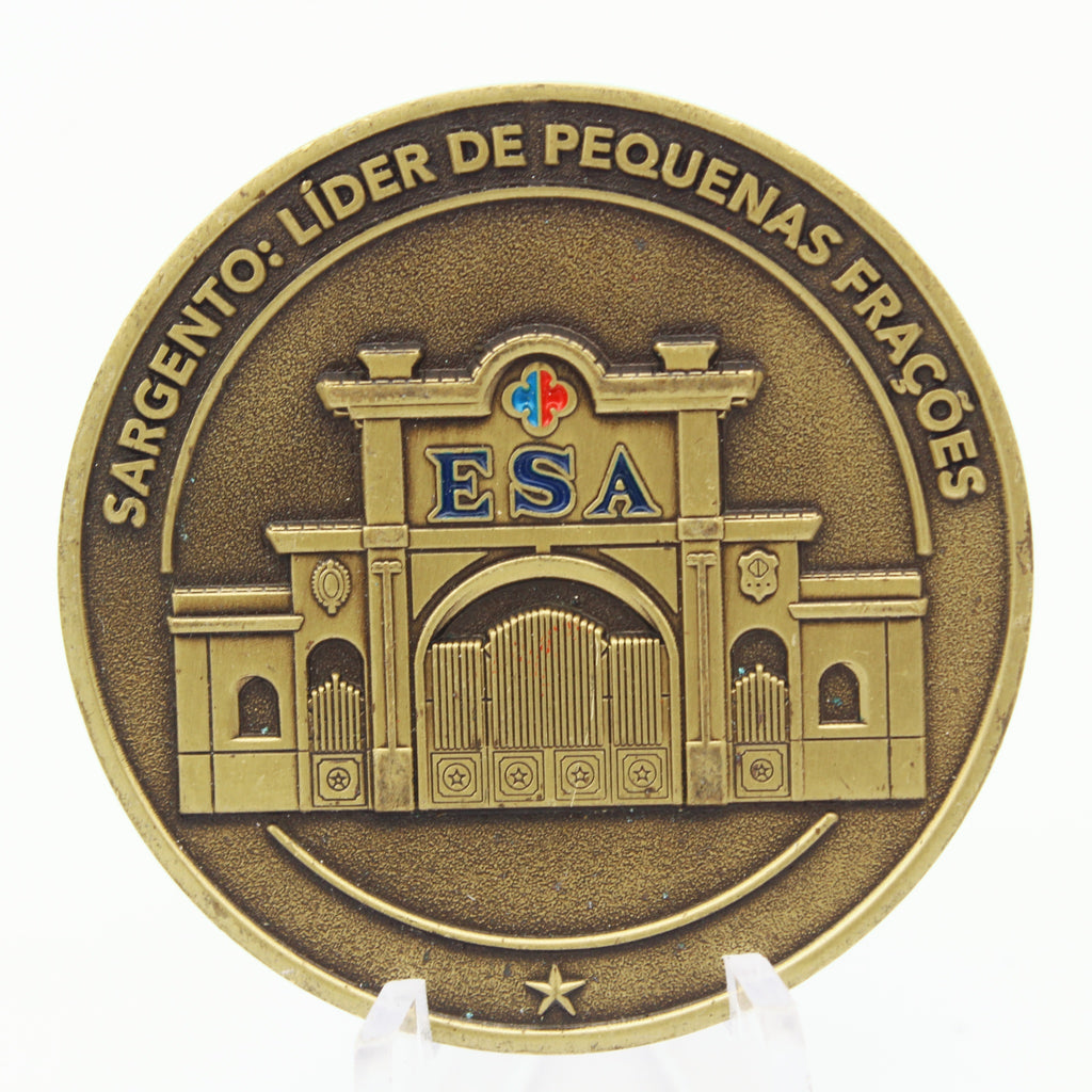 Brazil Army NCO School ESA Infantry Course Challenge Coin 1.75” Copper Pre-owned