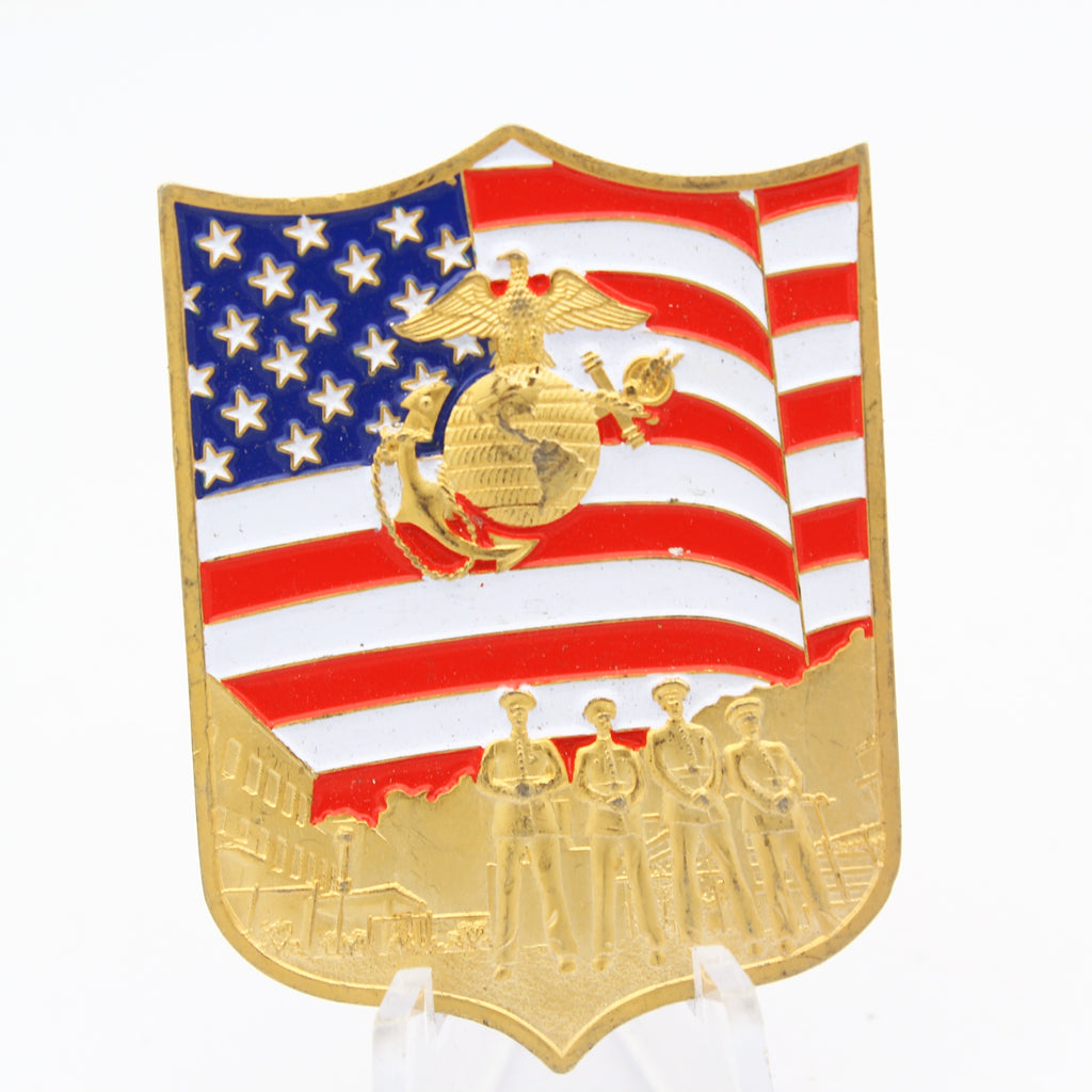 U.S. Marine Security Guard Battalion USMC Challenge Coin 2” Copper Pre-Owned