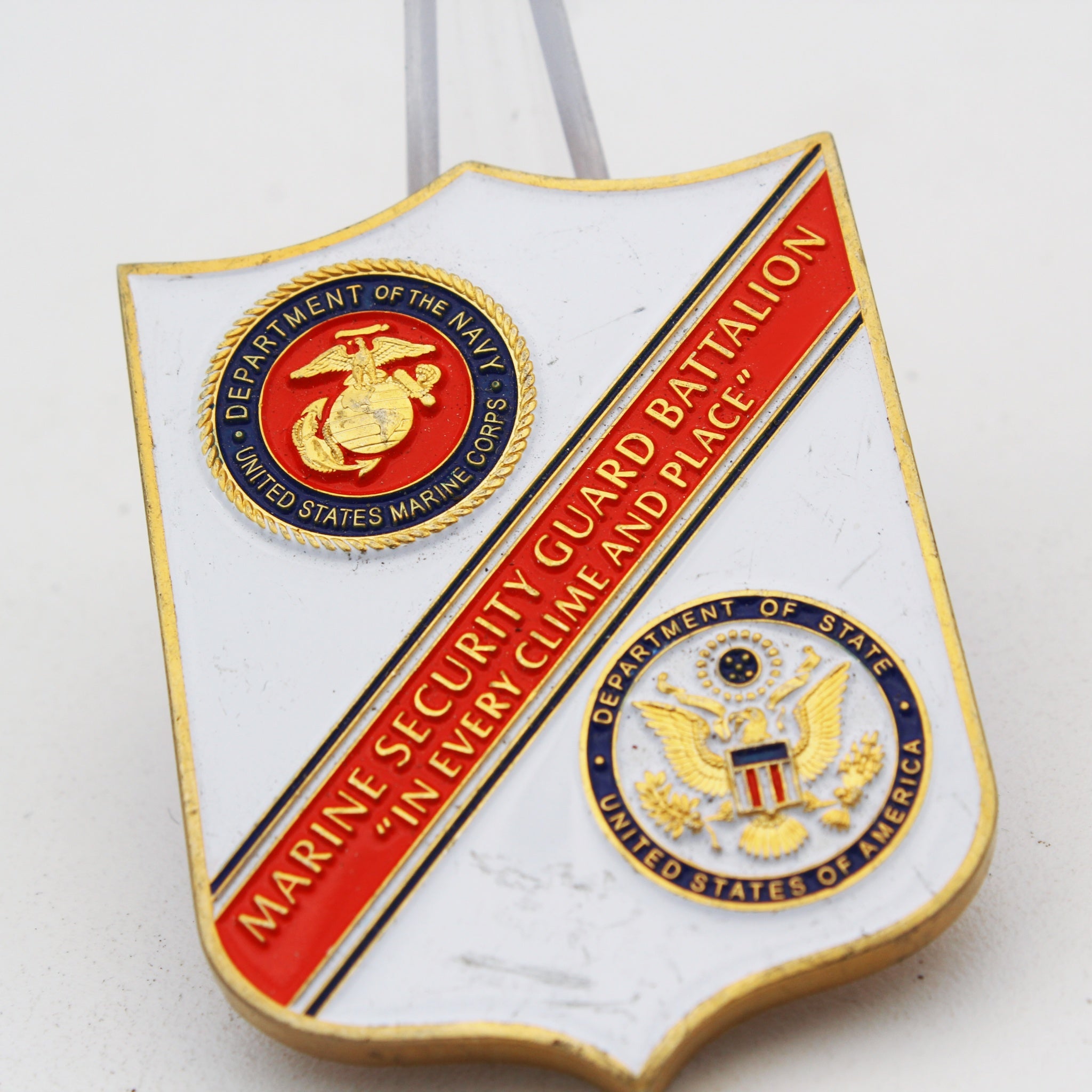 U.S. Marine Security Guard Battalion USMC Challenge Coin 2” Copper Pre-Owned