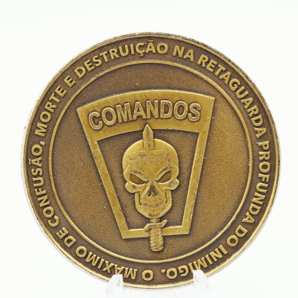 Moeda Desafio Forças Especiais Comandos do Exército Brasileiro 2” Cobre (Usada)