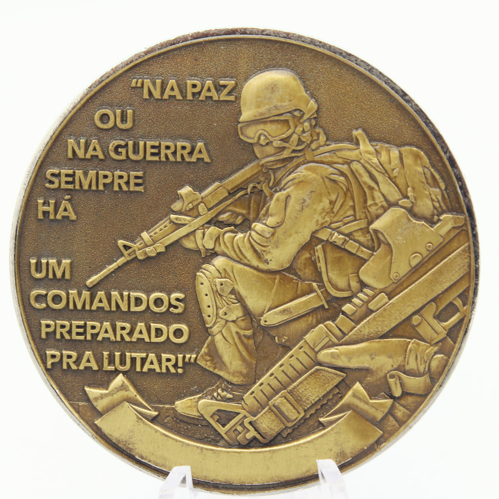 Moeda Desafio Forças Especiais Comandos do Exército Brasileiro 2” Cobre (Usada)
