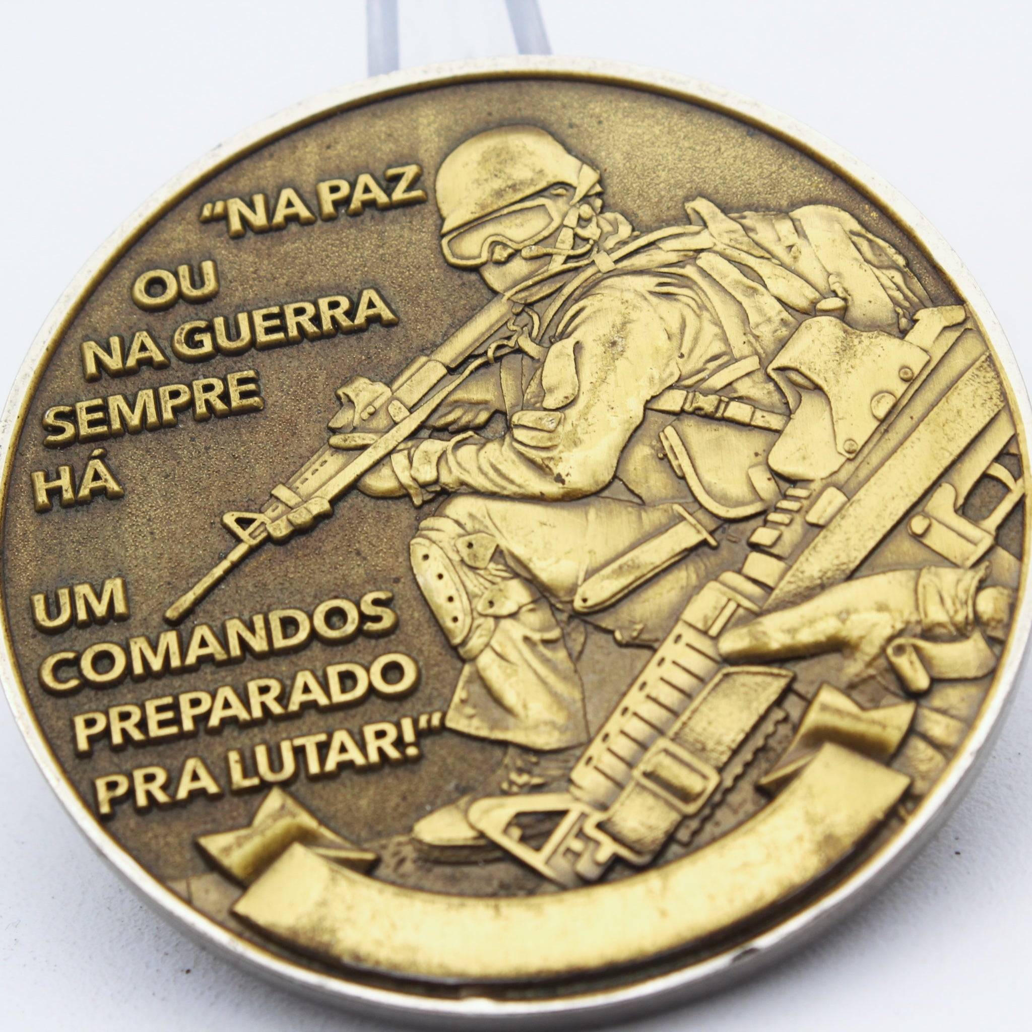 Moeda Desafio Forças Especiais Comandos do Exército Brasileiro 2” Cobre (Usada)