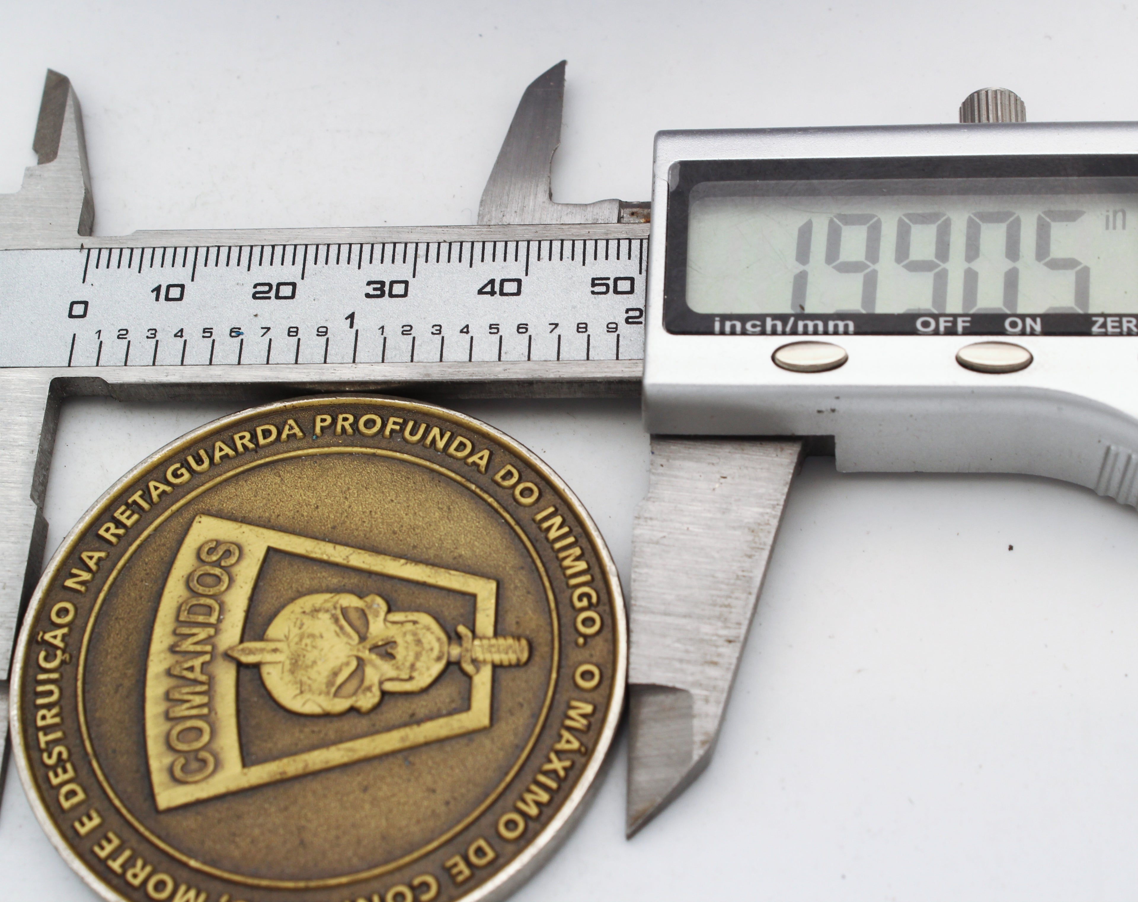 Moeda Desafio Forças Especiais Comandos do Exército Brasileiro 2” Cobre (Usada)