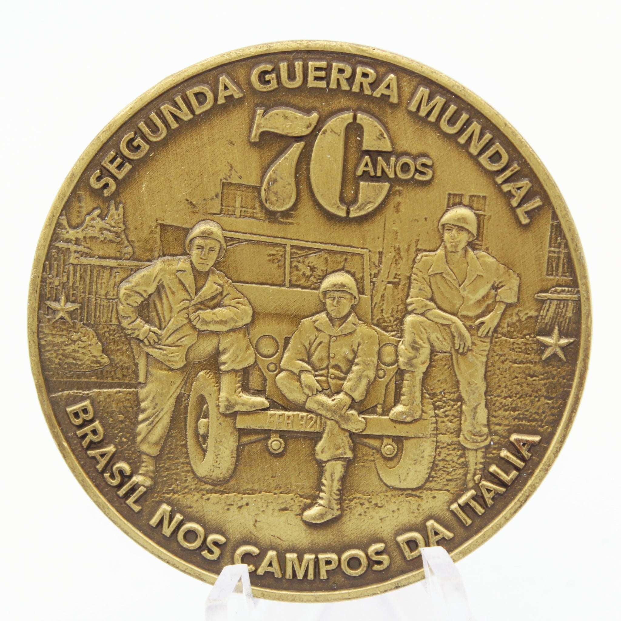 Moeda Desafio FEB 70 Anos – Brasil na Segunda Guerra Mundial Itália 1,75” Cobre