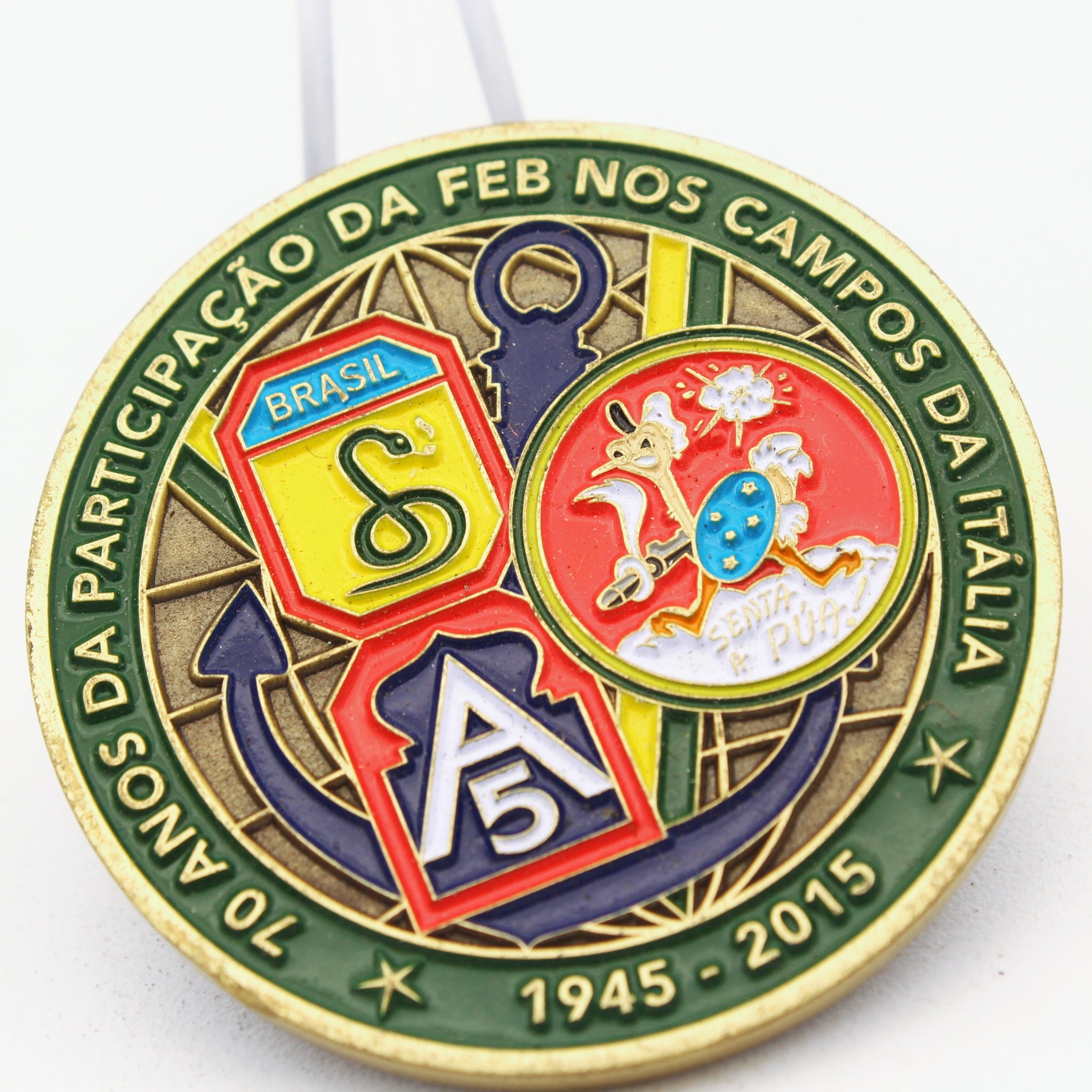 Moeda Desafio FEB 70 Anos – Brasil na Segunda Guerra Mundial Itália 1,75” Cobre