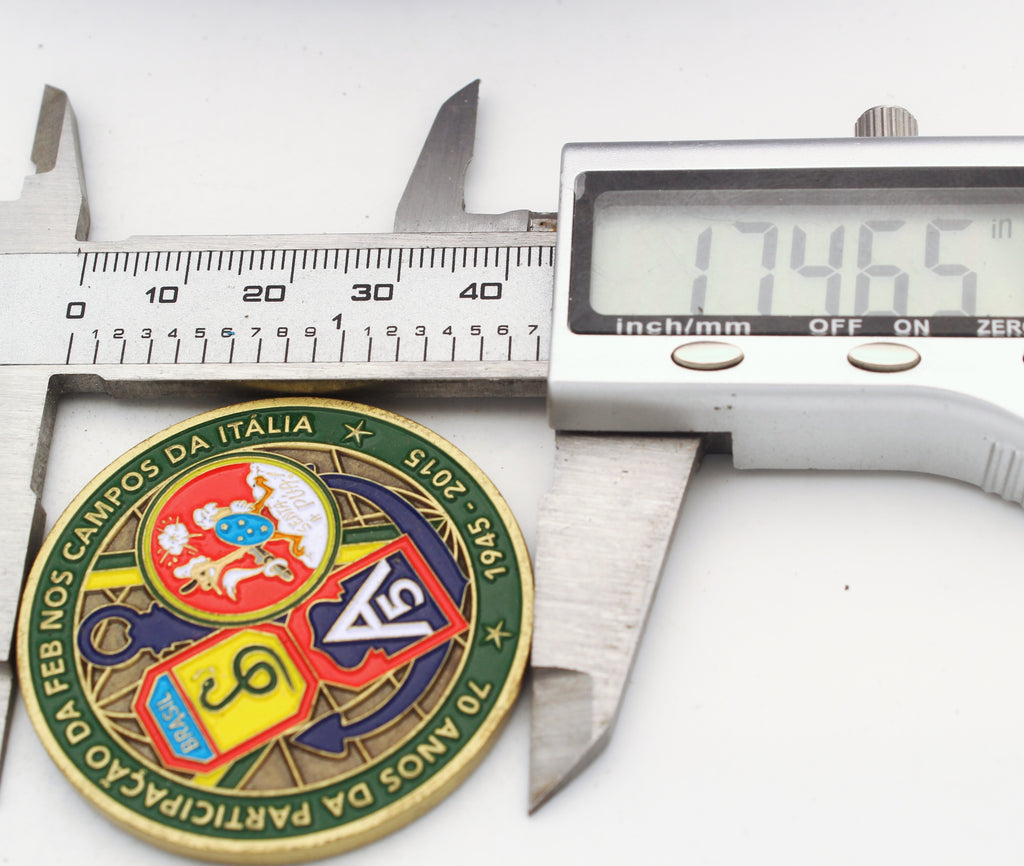 Moeda Desafio FEB 70 Anos – Brasil na Segunda Guerra Mundial Itália 1,75” Cobre