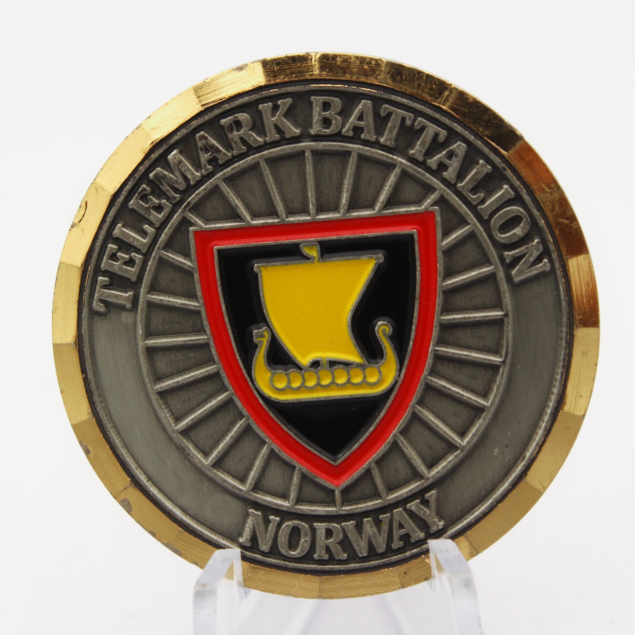 Norway Telemark Battalion Cavalry Squadron 5 TMBN Challenge Coin 1.55” Copper Pre-Owned