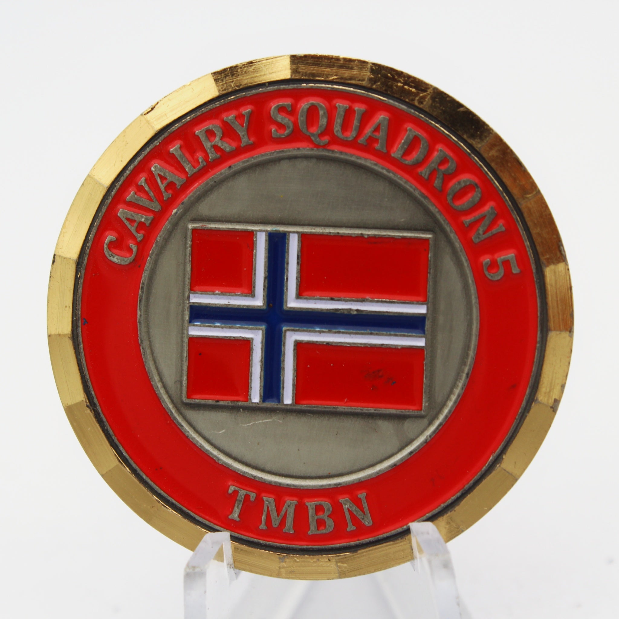 Norway Telemark Battalion Cavalry Squadron 5 TMBN Challenge Coin 1.55” Copper Pre-Owned