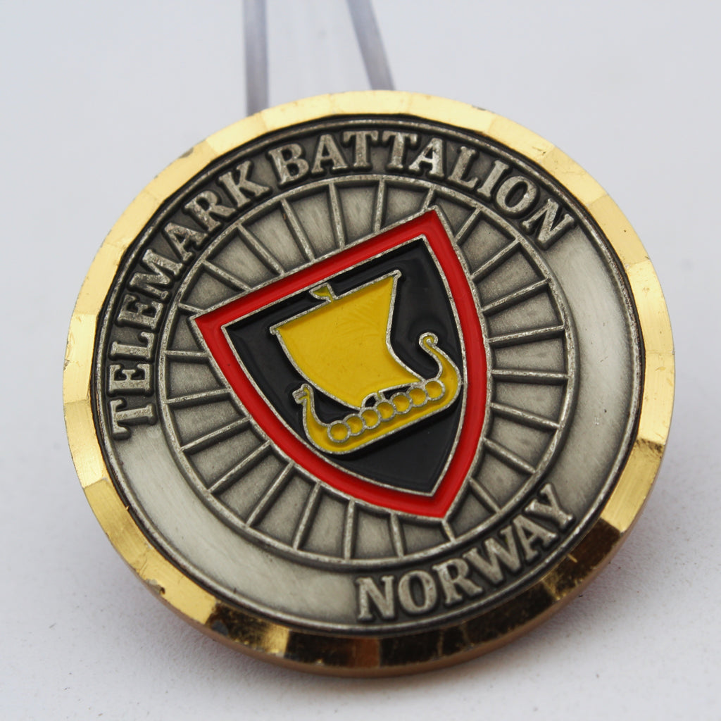 Norway Telemark Battalion Cavalry Squadron 5 TMBN Challenge Coin 1.55” Copper Pre-Owned