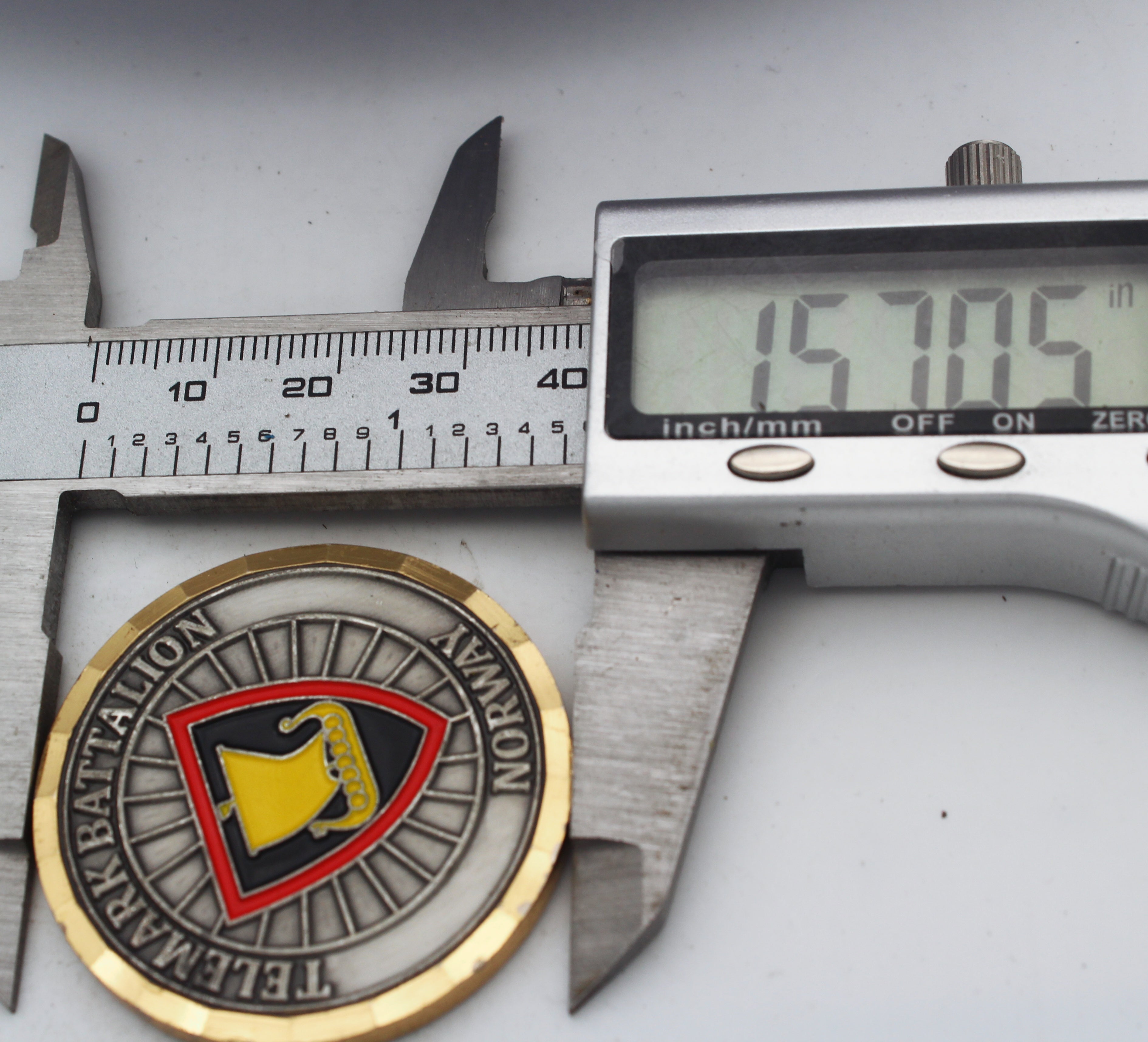 Norway Telemark Battalion Cavalry Squadron 5 TMBN Challenge Coin 1.55” Copper Pre-Owned