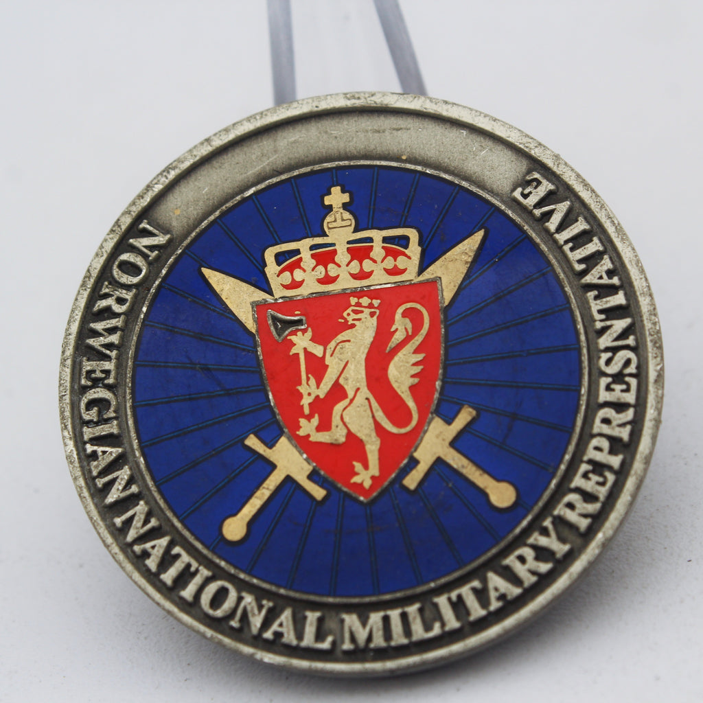 Norwegian National Military Represntative NATO Allied Powers Europe Challenge Coin 1.55” Copper Pre-Owned