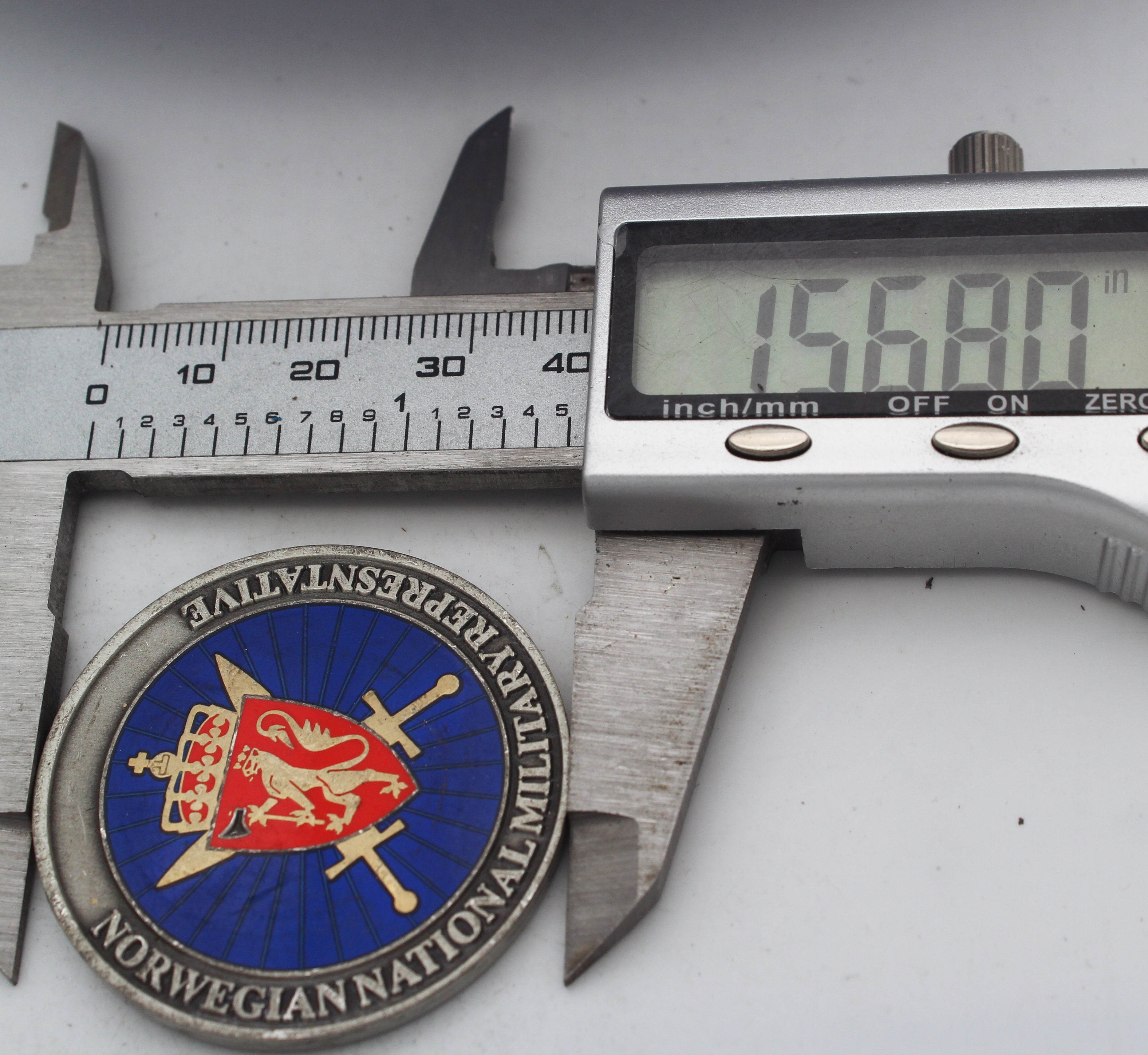 Norwegian National Military Represntative NATO Allied Powers Europe Challenge Coin 1.55” Copper Pre-Owned