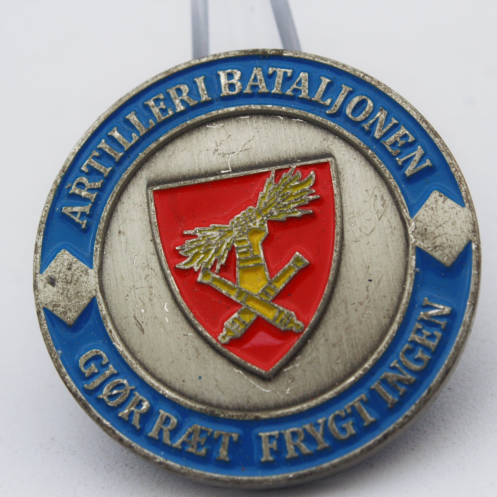 Norway Artillery Battalion Challenge Coin 1.55” Copper Military Collectible Gjør Rett Frygt Ingen Pre-Owned