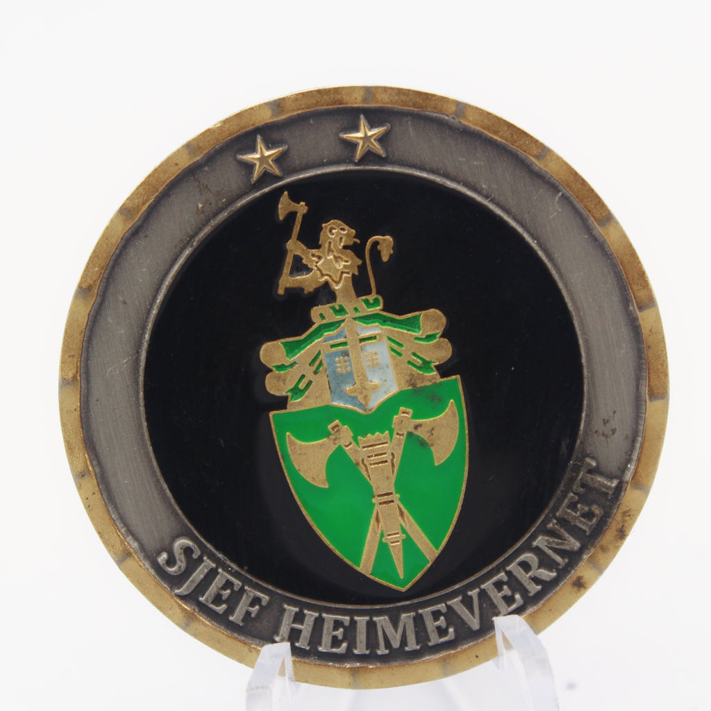 Norway Heimevernet HV Sjef Challenge Coin 1.55” Copper Norwegian Home Guard Pre-Owned