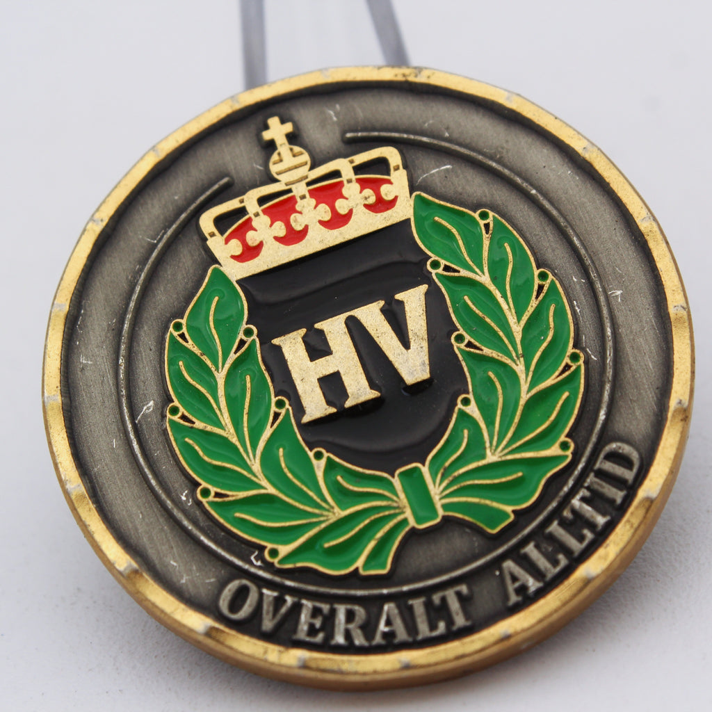 Norway Heimevernet HV Sjef Challenge Coin 1.55” Copper Norwegian Home Guard Pre-Owned