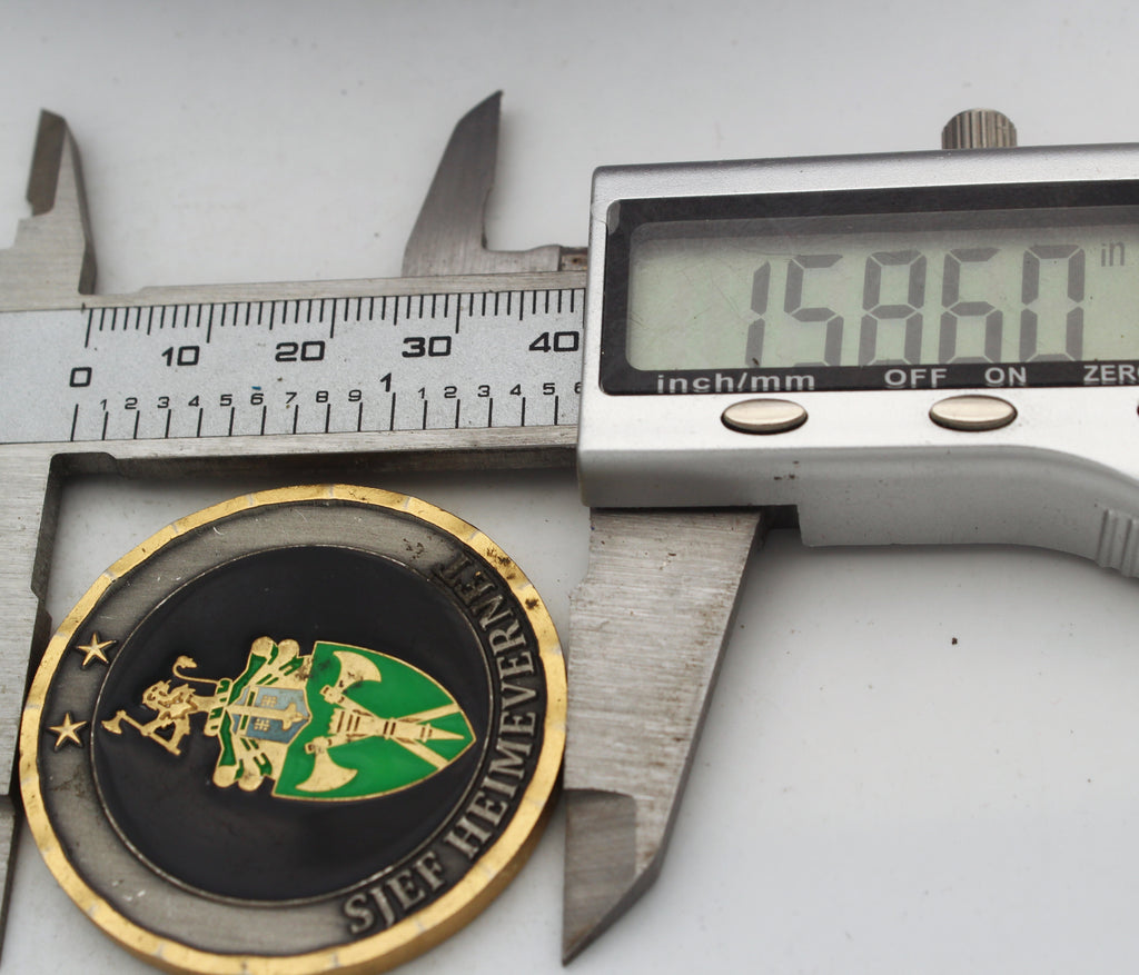 Norway Heimevernet HV Sjef Challenge Coin 1.55” Copper Norwegian Home Guard Pre-Owned