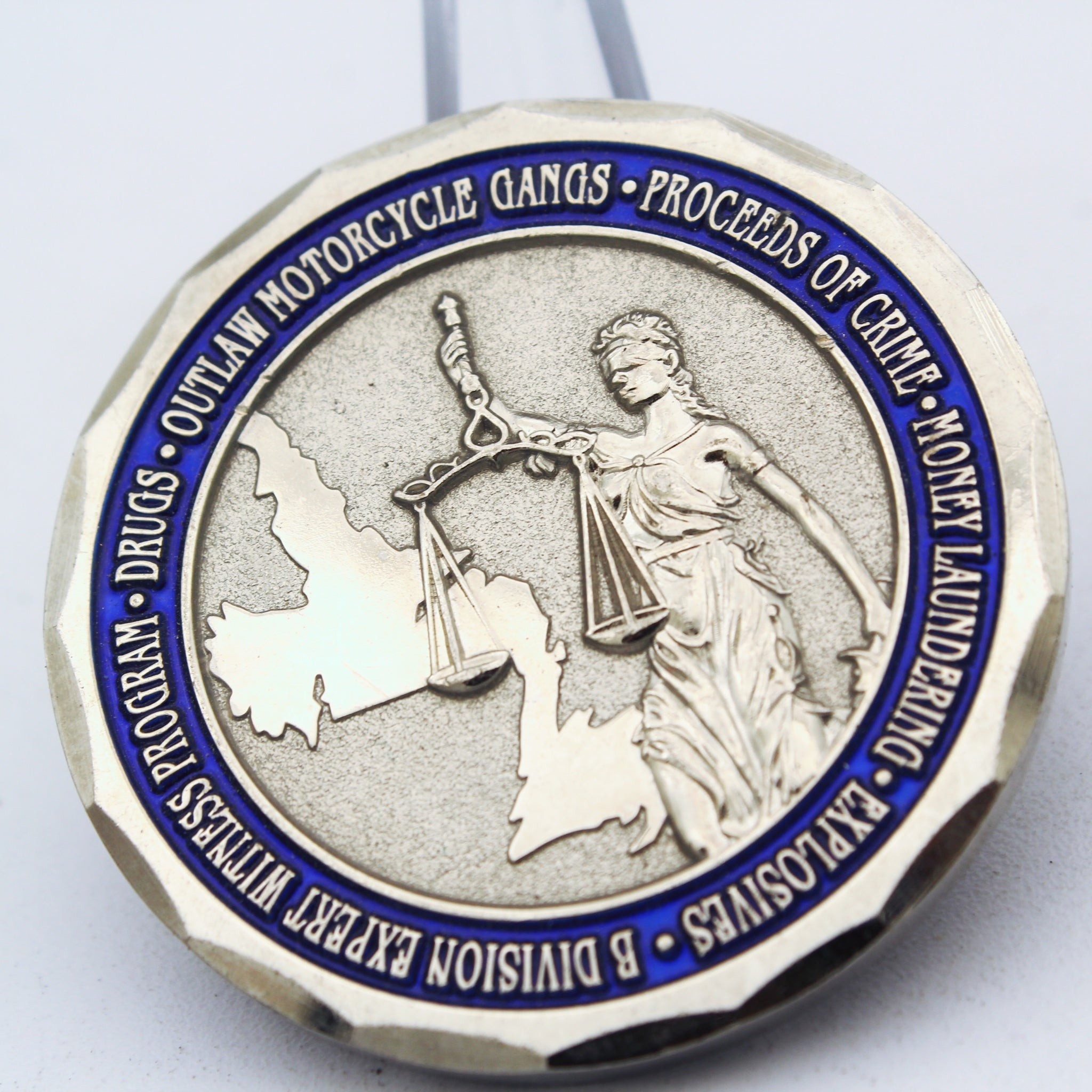 Royal Canadian Mounted Police RCMP Outlaw Motorcycle Gangs Challenge Coin 1.75” Pre-Owned