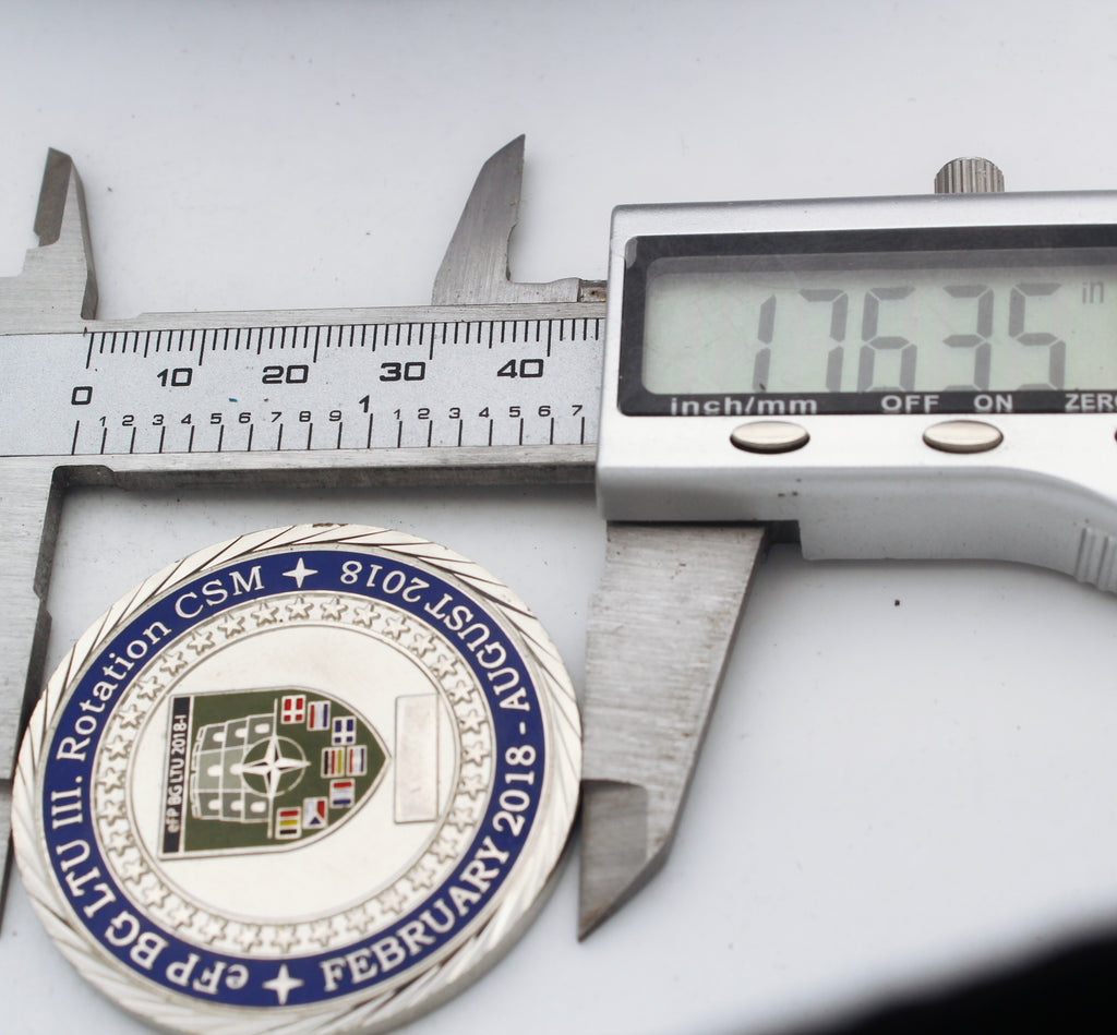 NATO eFP BG LTU III Rotation CSM 2018 “We Are NATO” Copper Challenge Coin 1.75" (Pre-Owned)