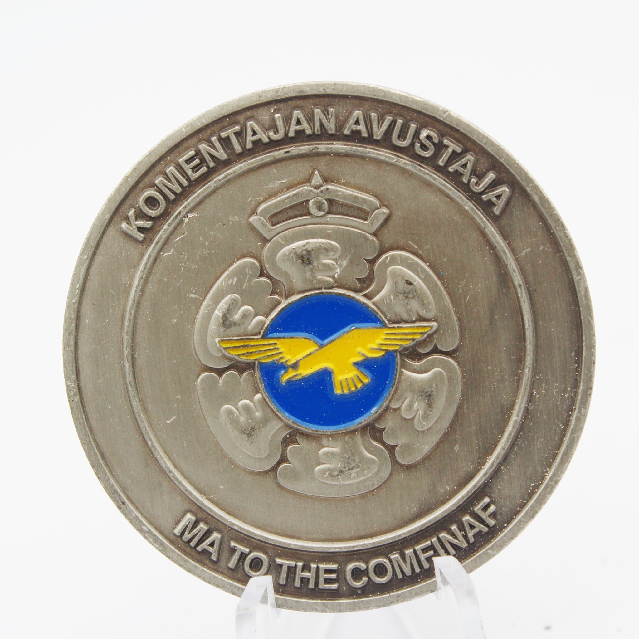 Finnish Air Force Command (Ilmavoimat) Challenge Coin 1.75” Copper – Pre-Owned Collectible