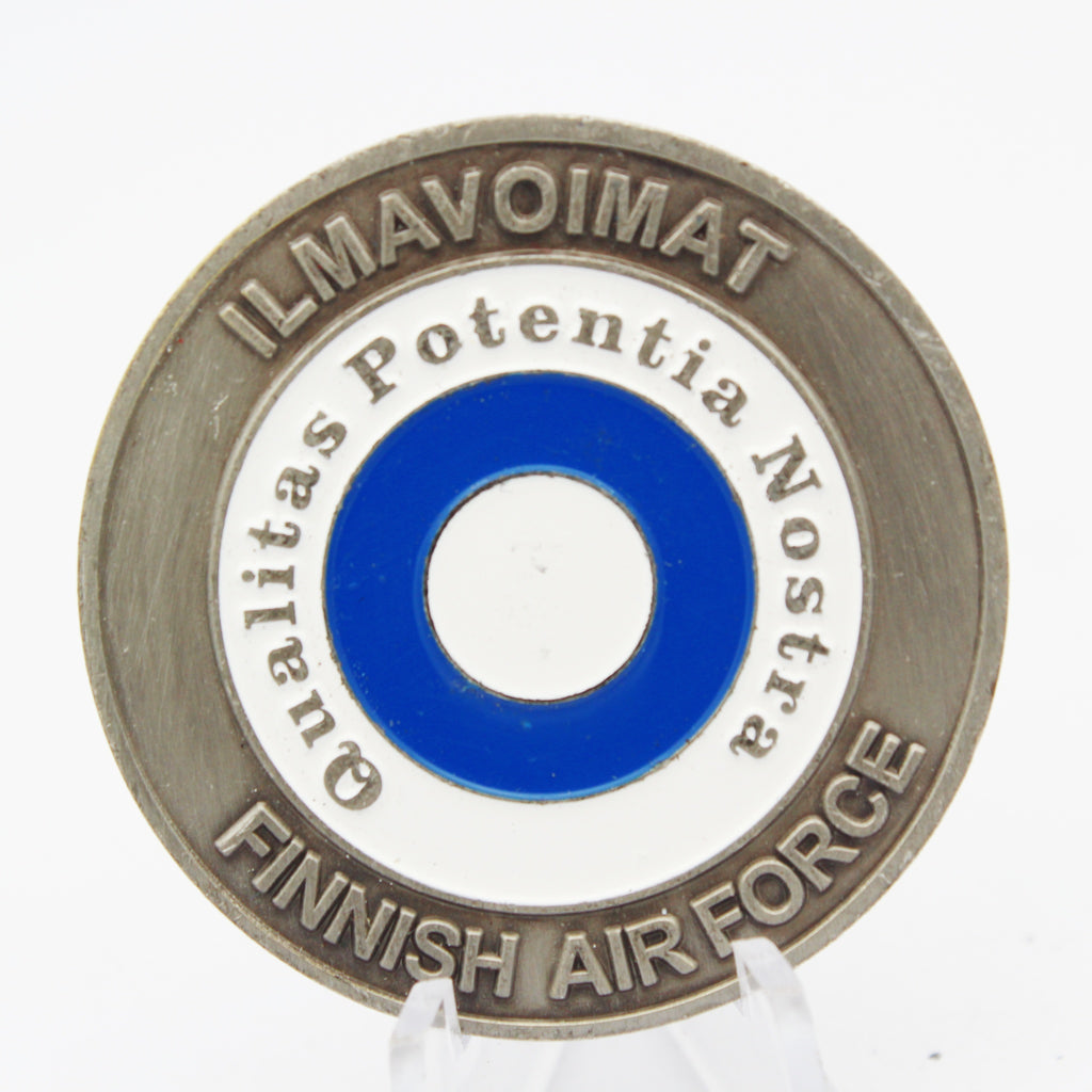 Finnish Air Force Command (Ilmavoimat) Challenge Coin 1.75” Copper – Pre-Owned Collectible