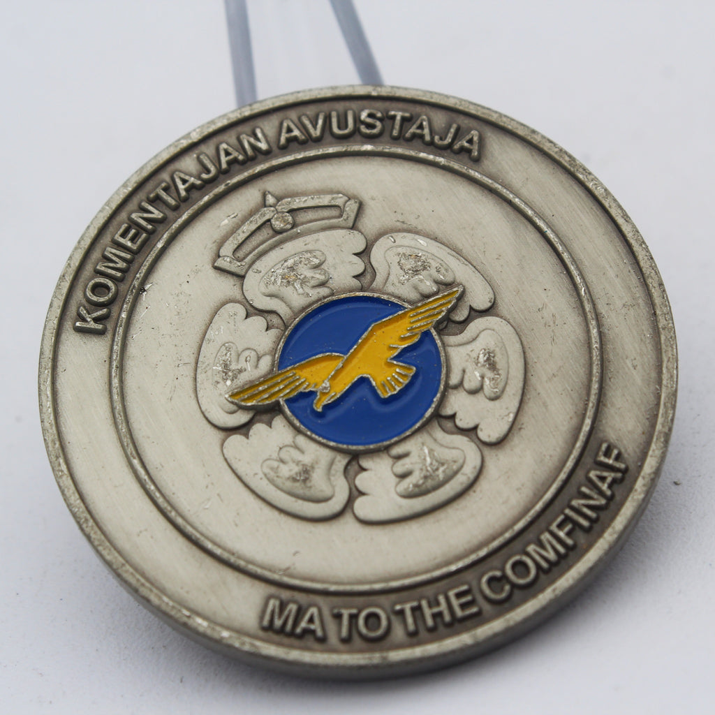 Finnish Air Force Command (Ilmavoimat) Challenge Coin 1.75” Copper – Pre-Owned Collectible