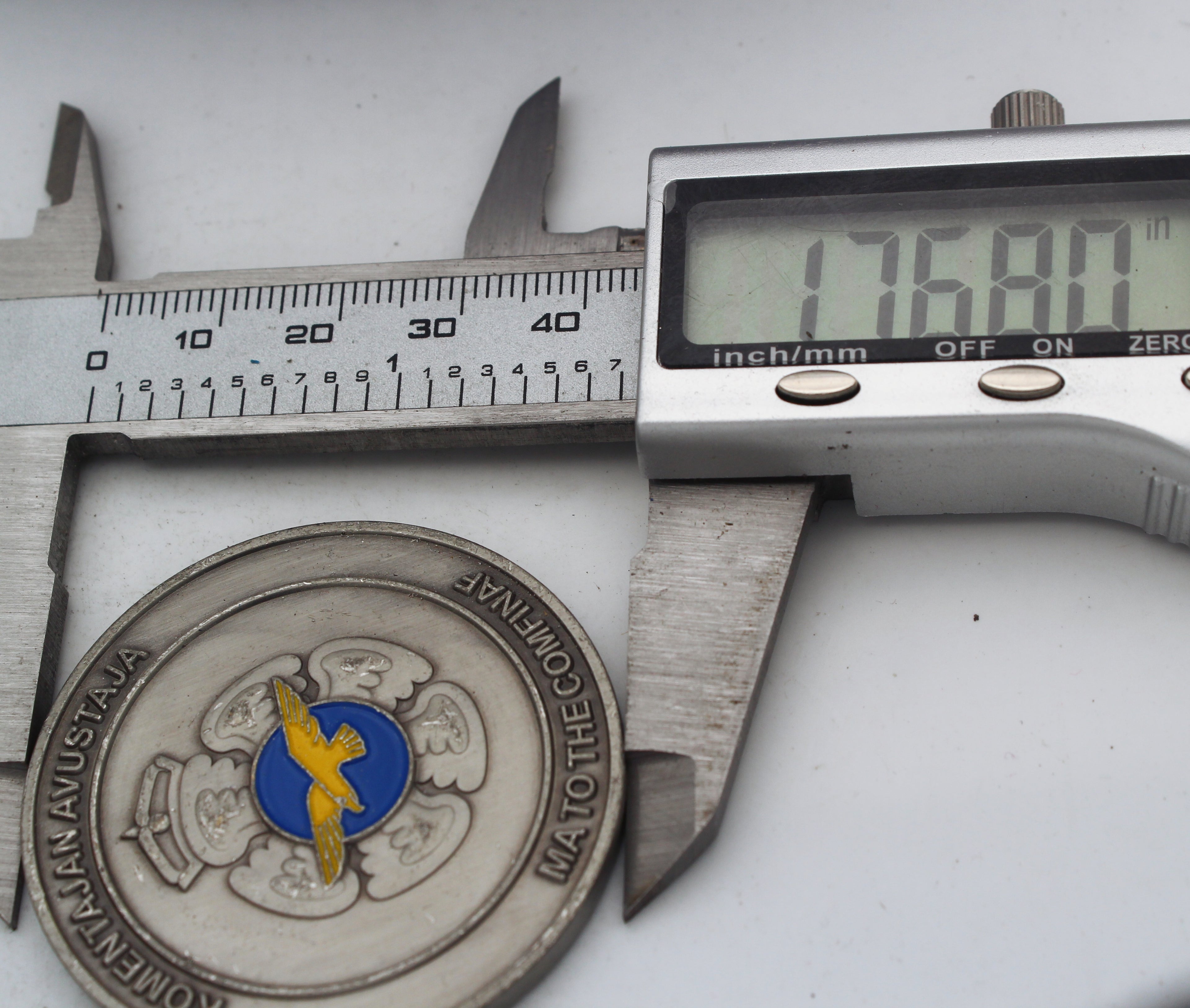 Finnish Air Force Command (Ilmavoimat) Challenge Coin 1.75” Copper – Pre-Owned Collectible