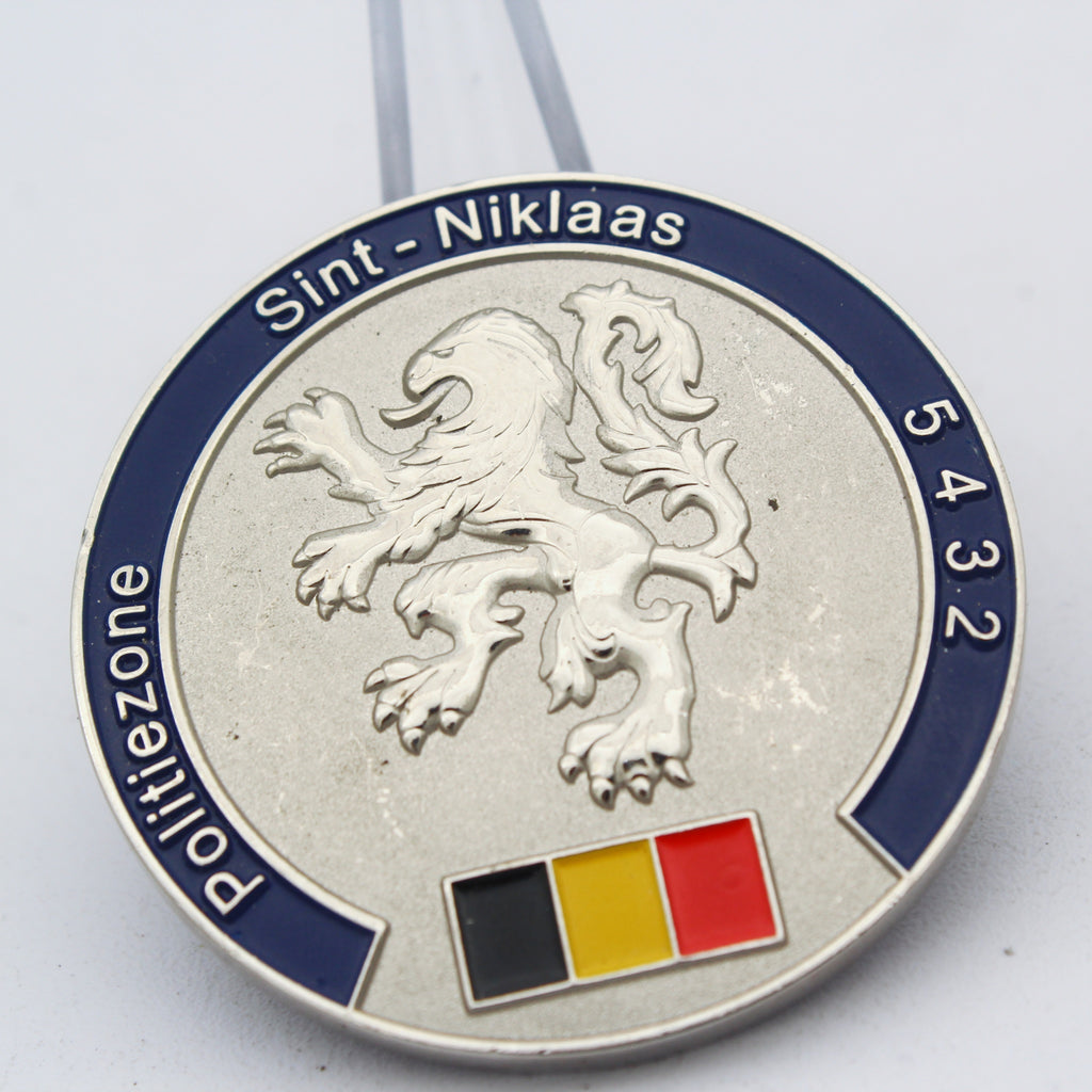 Belgium Sint Niklaas Police Zone Challenge Coin 1.75” Copper Politiezone Lokale Politie