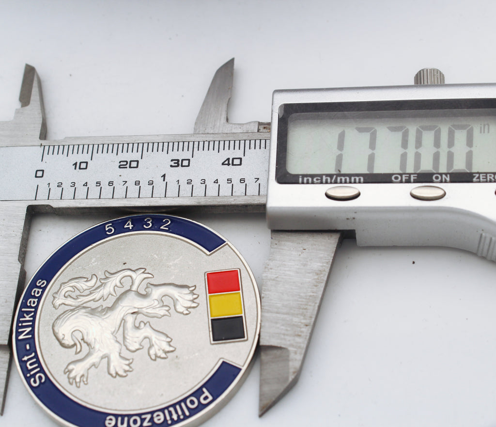 Belgium Sint Niklaas Police Zone Challenge Coin 1.75” Copper Politiezone Lokale Politie