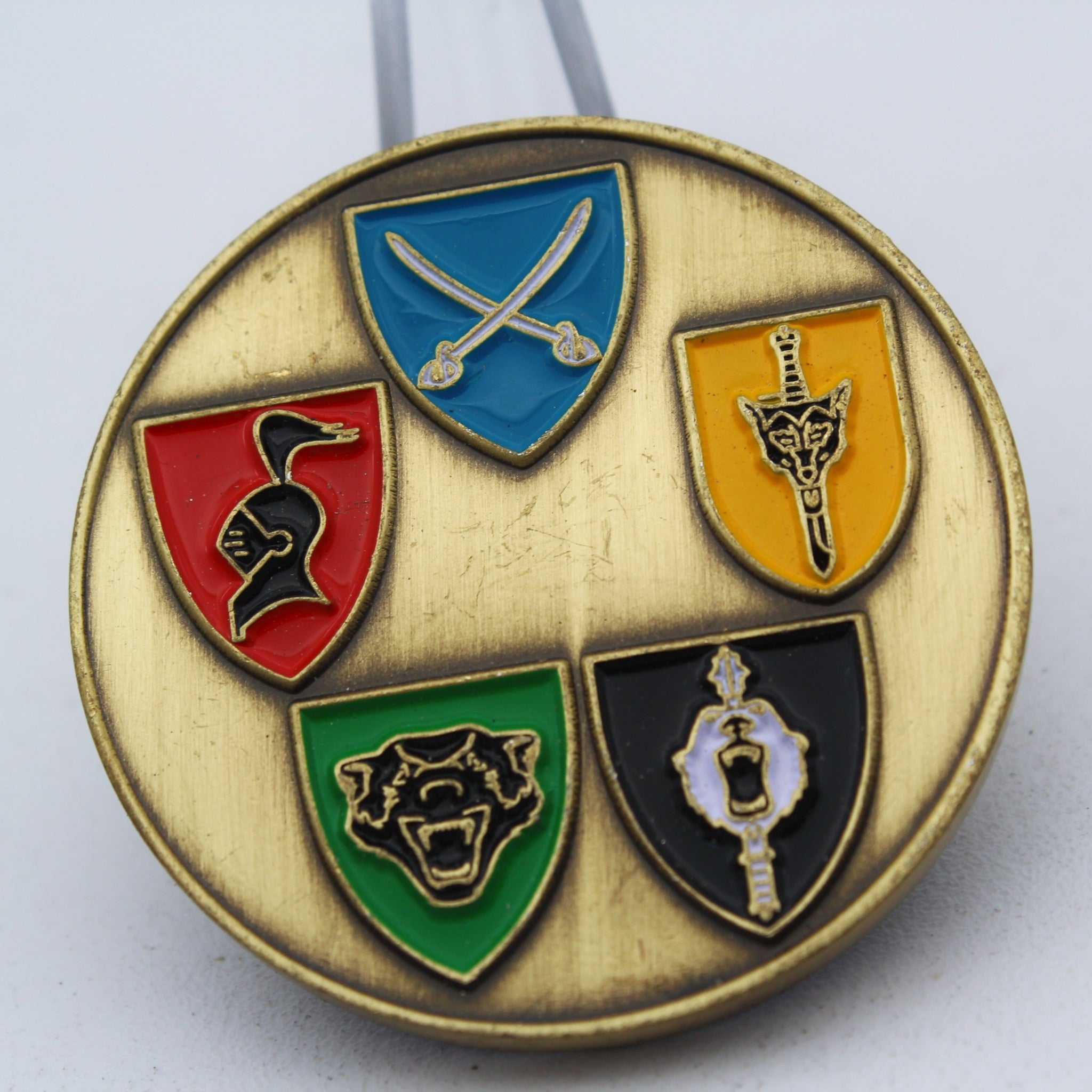 Norway Panserbataljonen Black Forest Challenge Coin 1.55” Copper Armored Battalion Pre-Owned