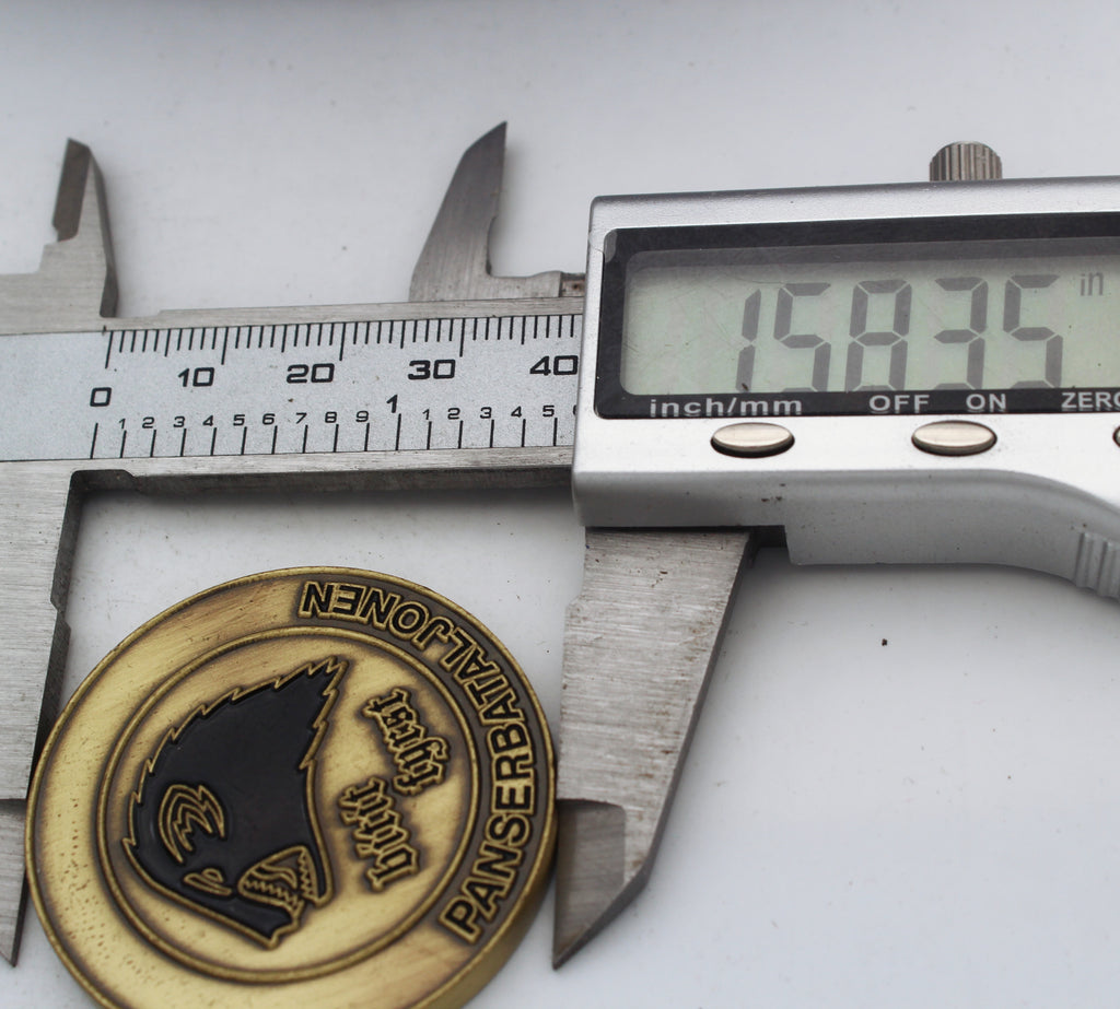 Norway Panserbataljonen Black Forest Challenge Coin 1.55” Copper Armored Battalion Pre-Owned