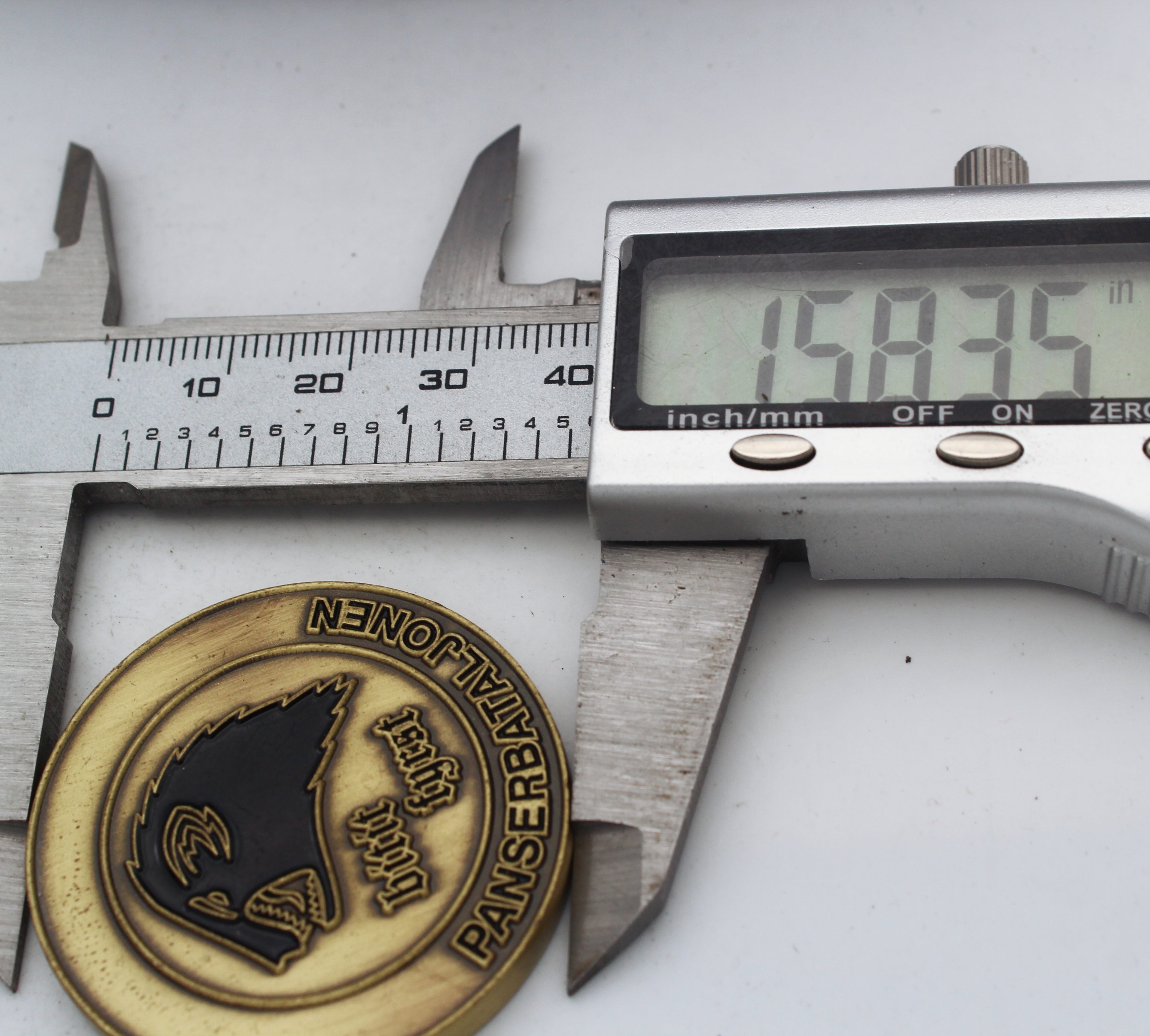 Norway Panserbataljonen Black Forest Challenge Coin 1.55” Copper Armored Battalion Pre-Owned