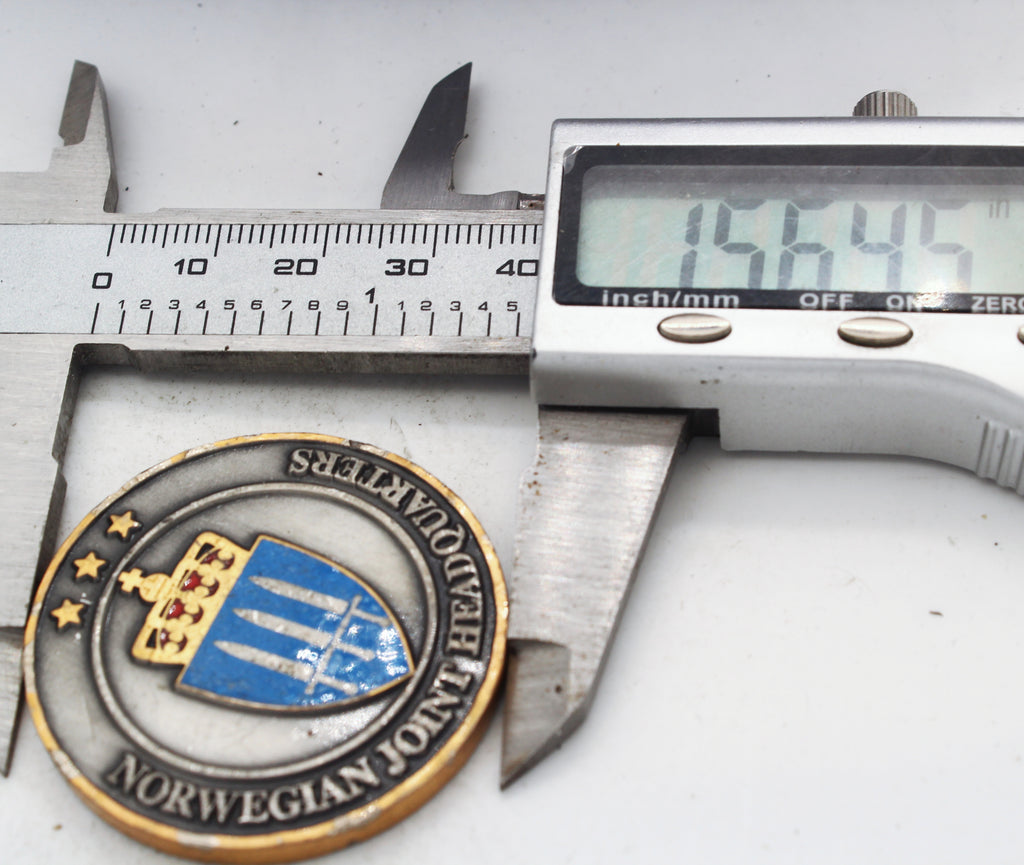 Norwegian Joint Headquarters Commander For Excellence Challenge Coin 1.5" Copper Used Collectible