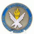 Norwegian Air Force Luftforsvarets Skolesenter Commander Training Centre Challenge Coin 1.5" Copper Used Collectible