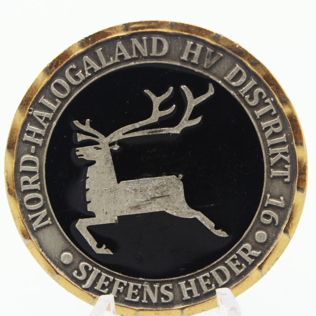 Norwegian Home Guard HV District 16 Overalt Alltid Challenge Coin 1.5" Copper Used Collectible
