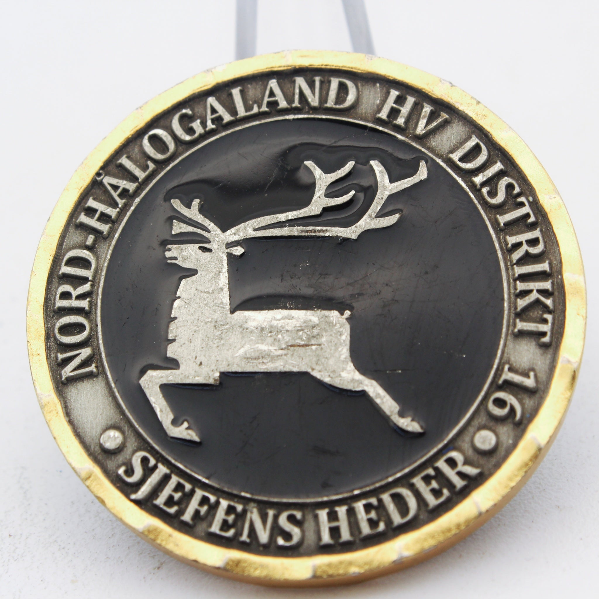 Norwegian Home Guard HV District 16 Overalt Alltid Challenge Coin 1.5" Copper Used Collectible