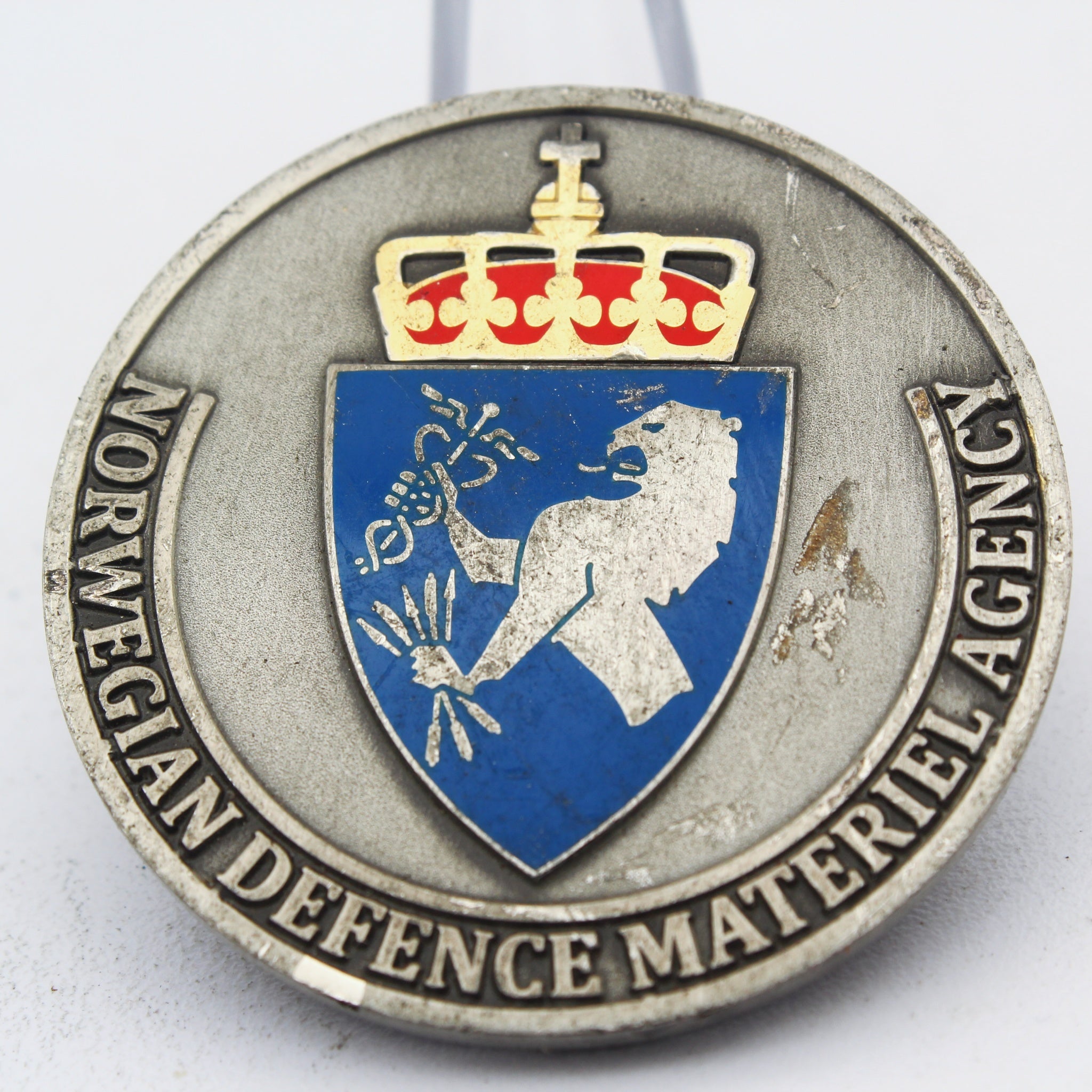 Norwegian Defence Materiel Agency Naval Systems Division Challenge Coin 1.5" Copper Used Collectible
