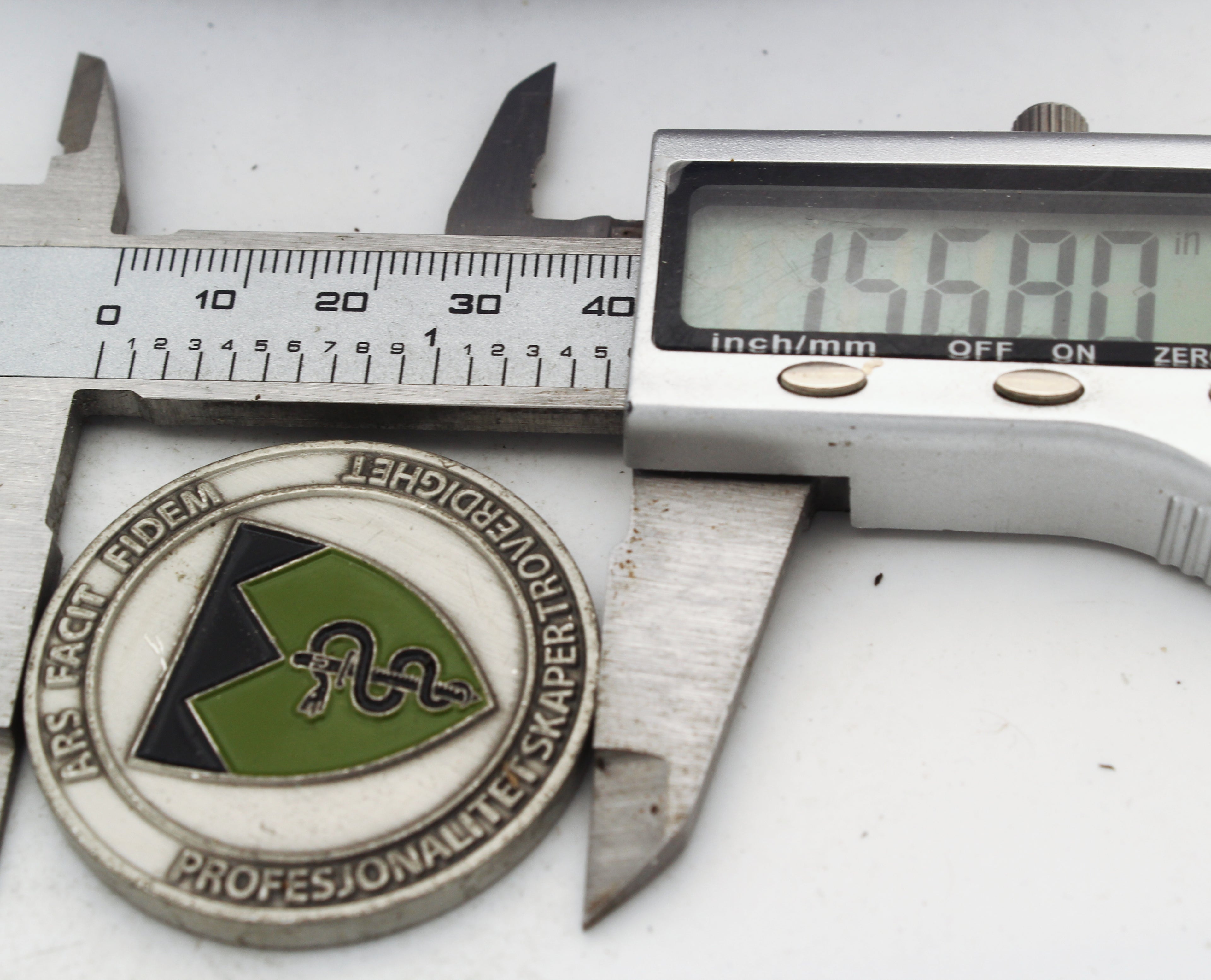 Norwegian Army Medical Battalion Challenge Coin 1.5" Copper Used Collectible